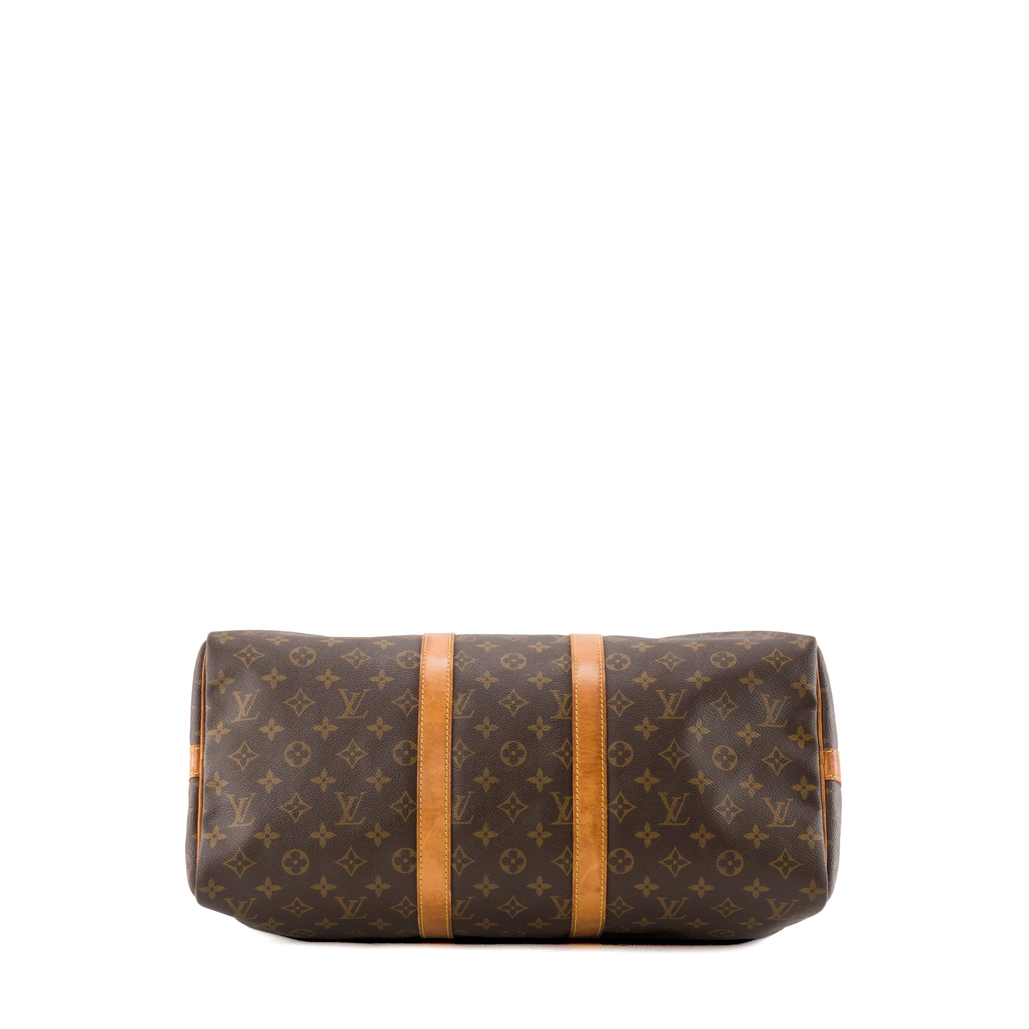 LOUIS VUITTON - Sac à bandoulière Keepall 45 Louis Vuitton en toile enduite monogrammée vintage