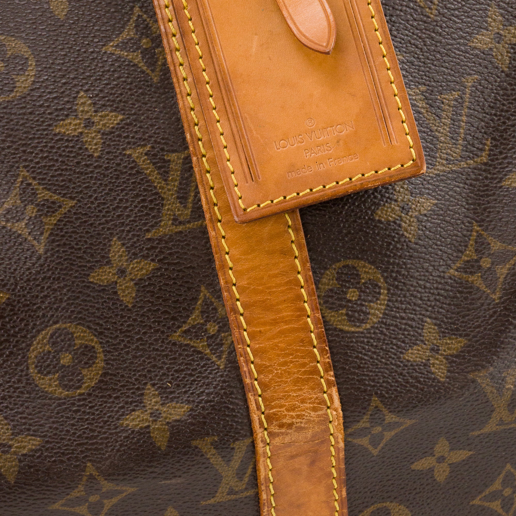 LOUIS VUITTON - Sac à bandoulière Keepall 45 Louis Vuitton en toile enduite monogrammée vintage