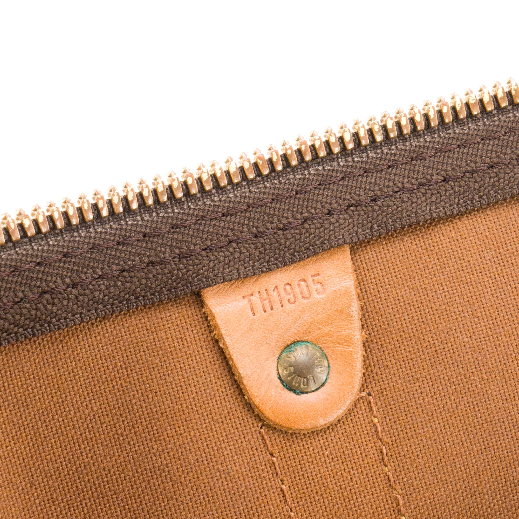LOUIS VUITTON - Sac à bandoulière Keepall 45 Louis Vuitton en toile enduite monogrammée vintage