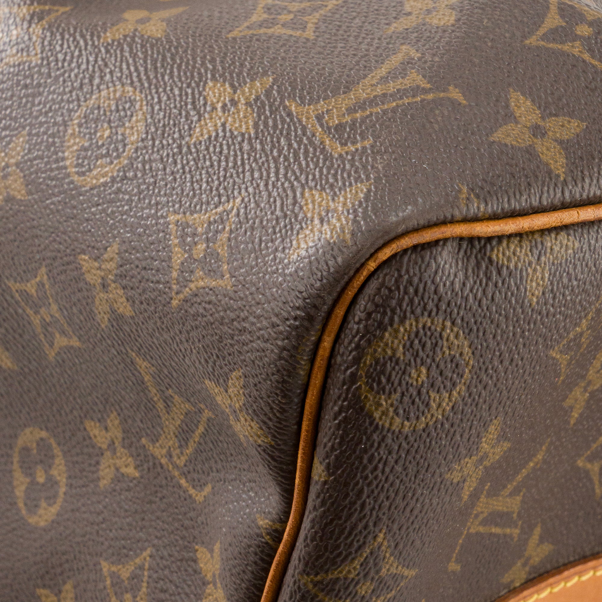 LOUIS VUITTON - Sac à bandoulière Keepall 45 Louis Vuitton en toile enduite monogrammée vintage