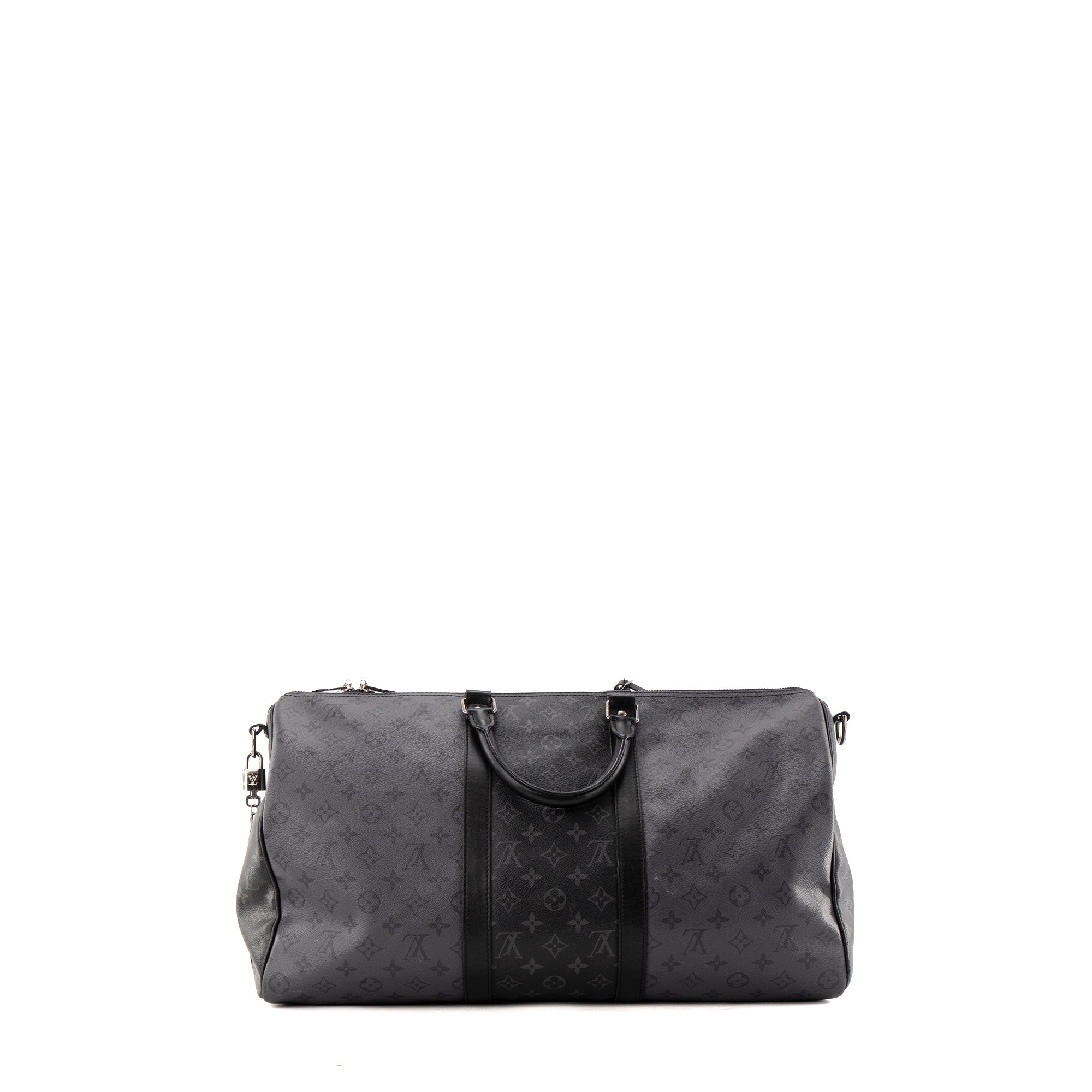 LOUIS VUITTON - Sac à bandoulière Keepall 50 Louis Vuitton en toile enduite monogrammée eclipse