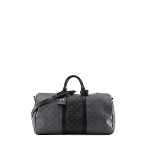 LOUIS VUITTON - Sac à bandoulière Keepall 50 Louis Vuitton en toile enduite monogrammée eclipse