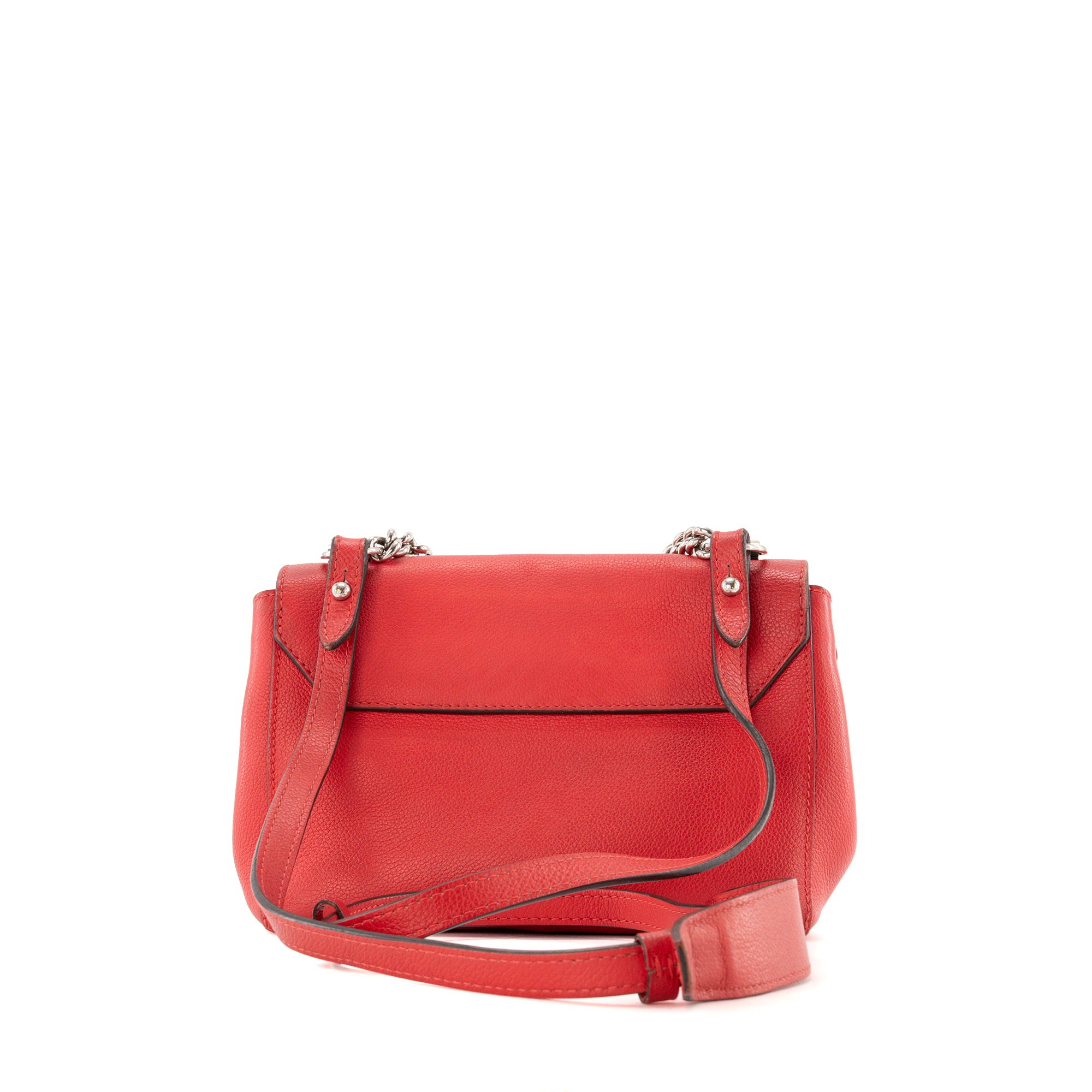 LOUIS VUITTON - Sac à bandoulière Lockme II BB Louis Vuitton en cuir grainé rouge