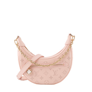 LOUIS VUITTON - Sac à bandoulière Loop Louis Vuitton en cuir perforé monogrammé rose