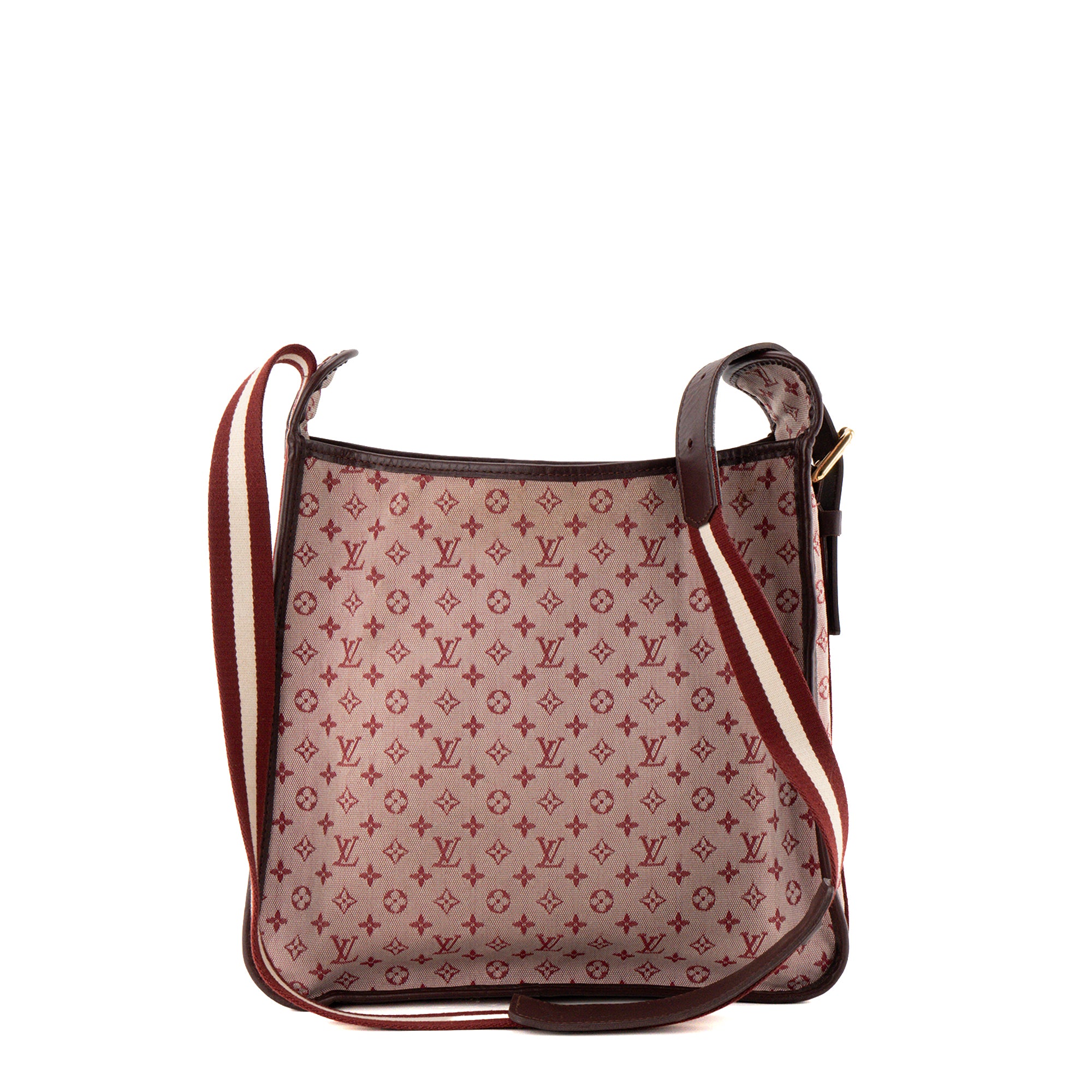 LOUIS VUITTON - Sac à bandoulière Mary Kate Louis Vuitton en toile monogrammée bordeaux
