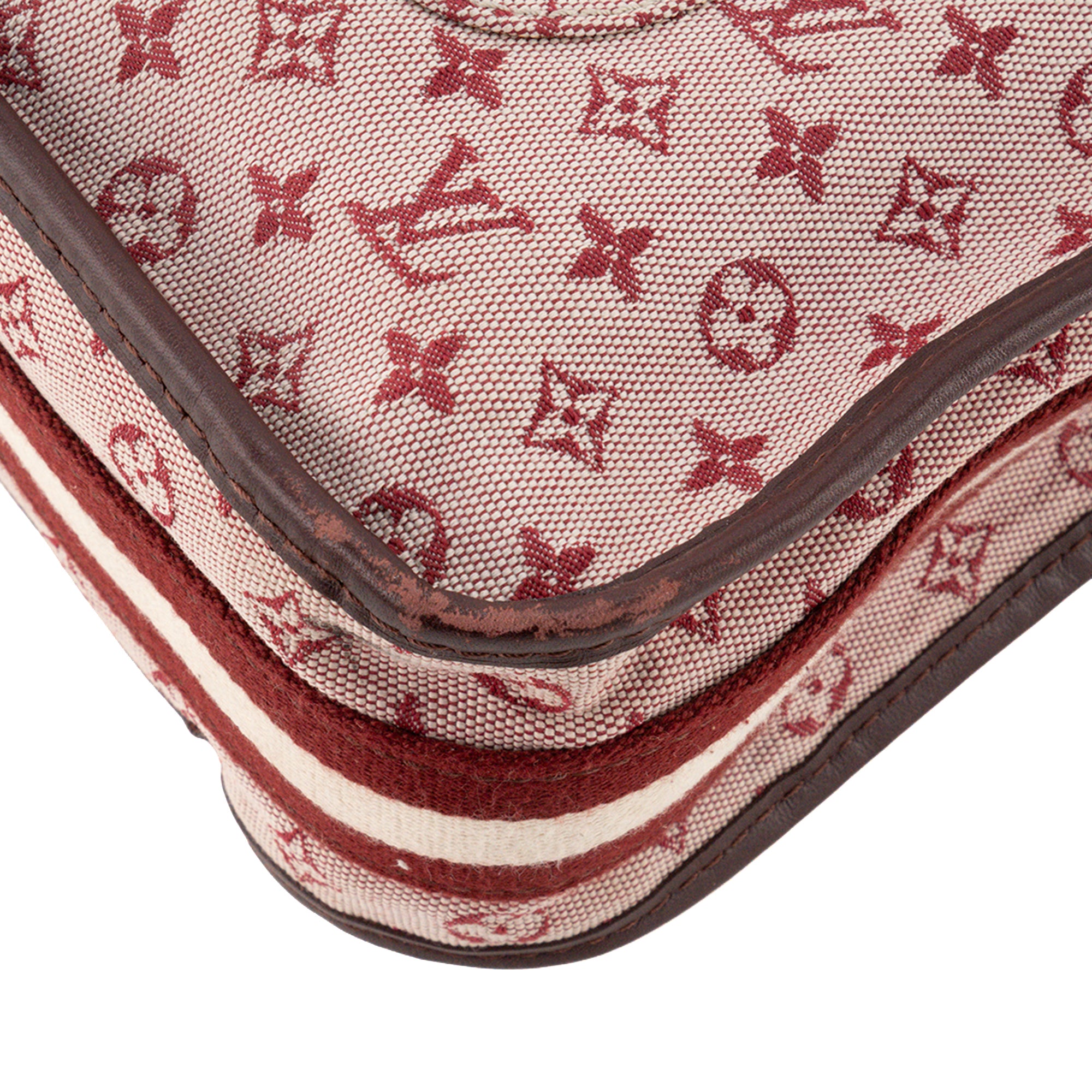 LOUIS VUITTON - Sac à bandoulière Mary Kate Louis Vuitton en toile monogrammée bordeaux