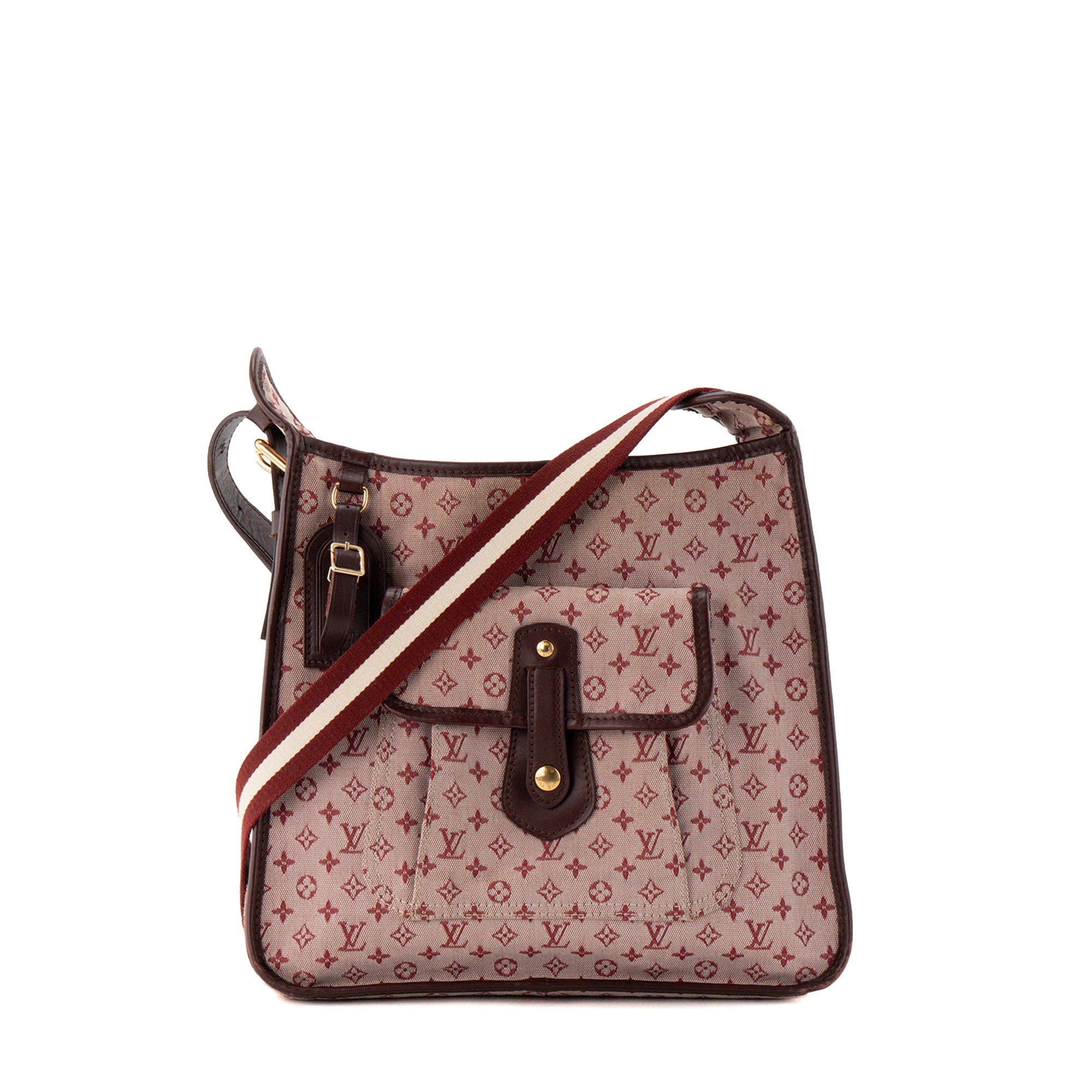 LOUIS VUITTON - Sac à bandoulière Mary Kate Louis Vuitton en toile monogrammée bordeaux