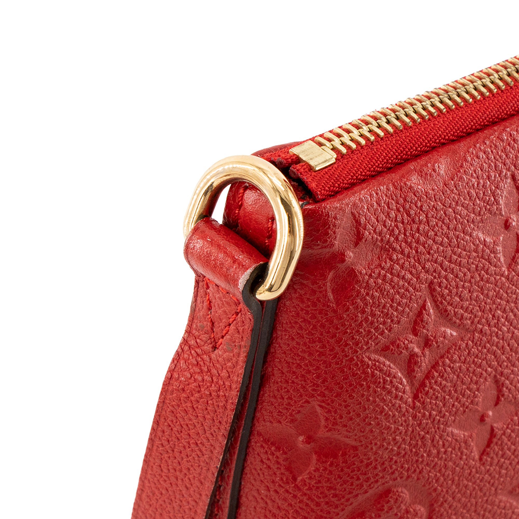 LOUIS VUITTON - Sac à bandoulière Mazarine Louis Vuitton en cuir empreinte rouge