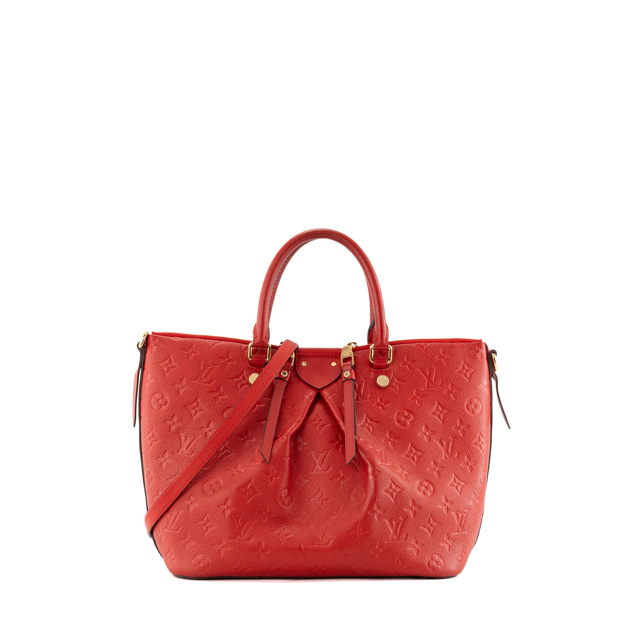 LOUIS VUITTON - Sac à bandoulière Mazarine Louis Vuitton en cuir empreinte rouge