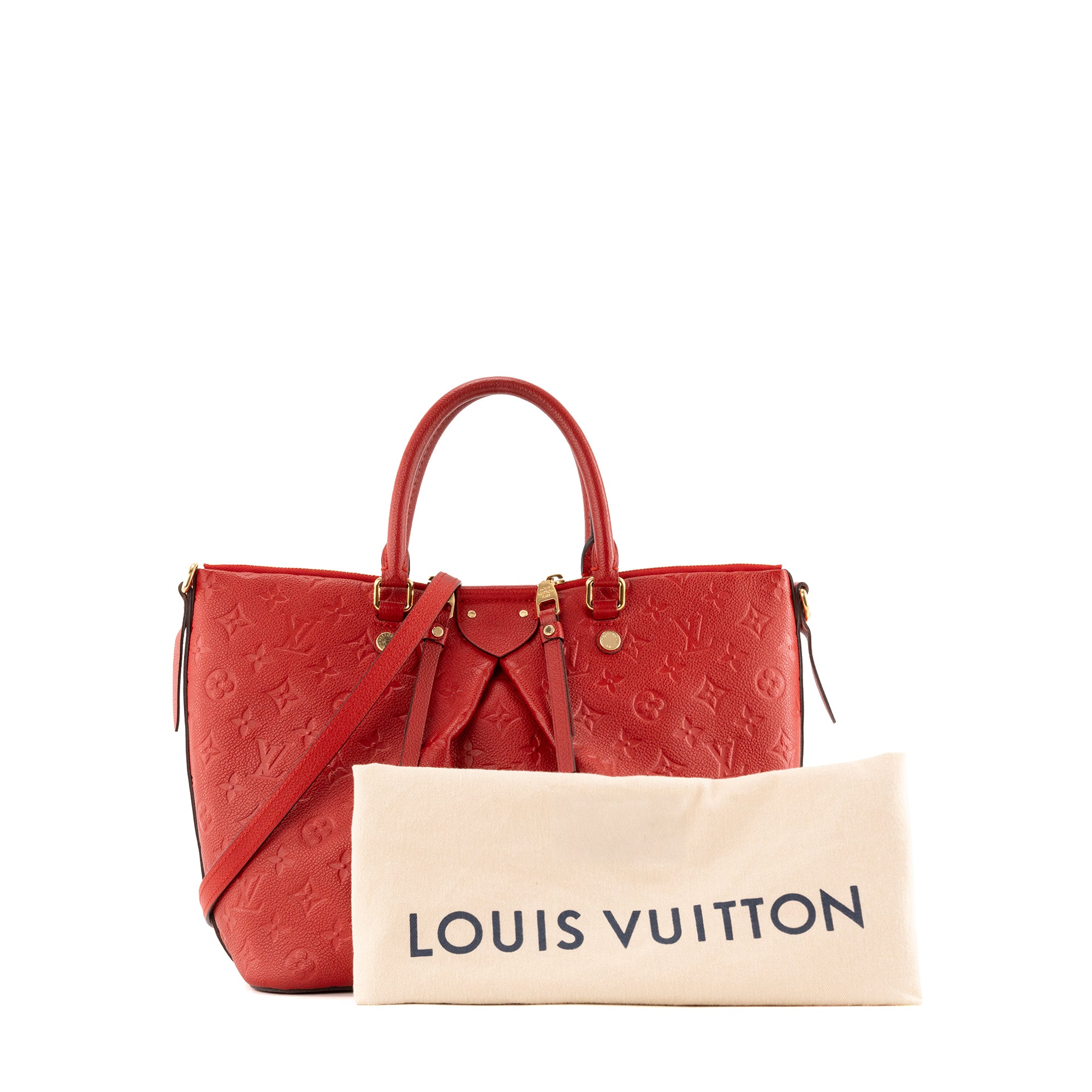 LOUIS VUITTON - Sac à bandoulière Mazarine Louis Vuitton en cuir empreinte rouge