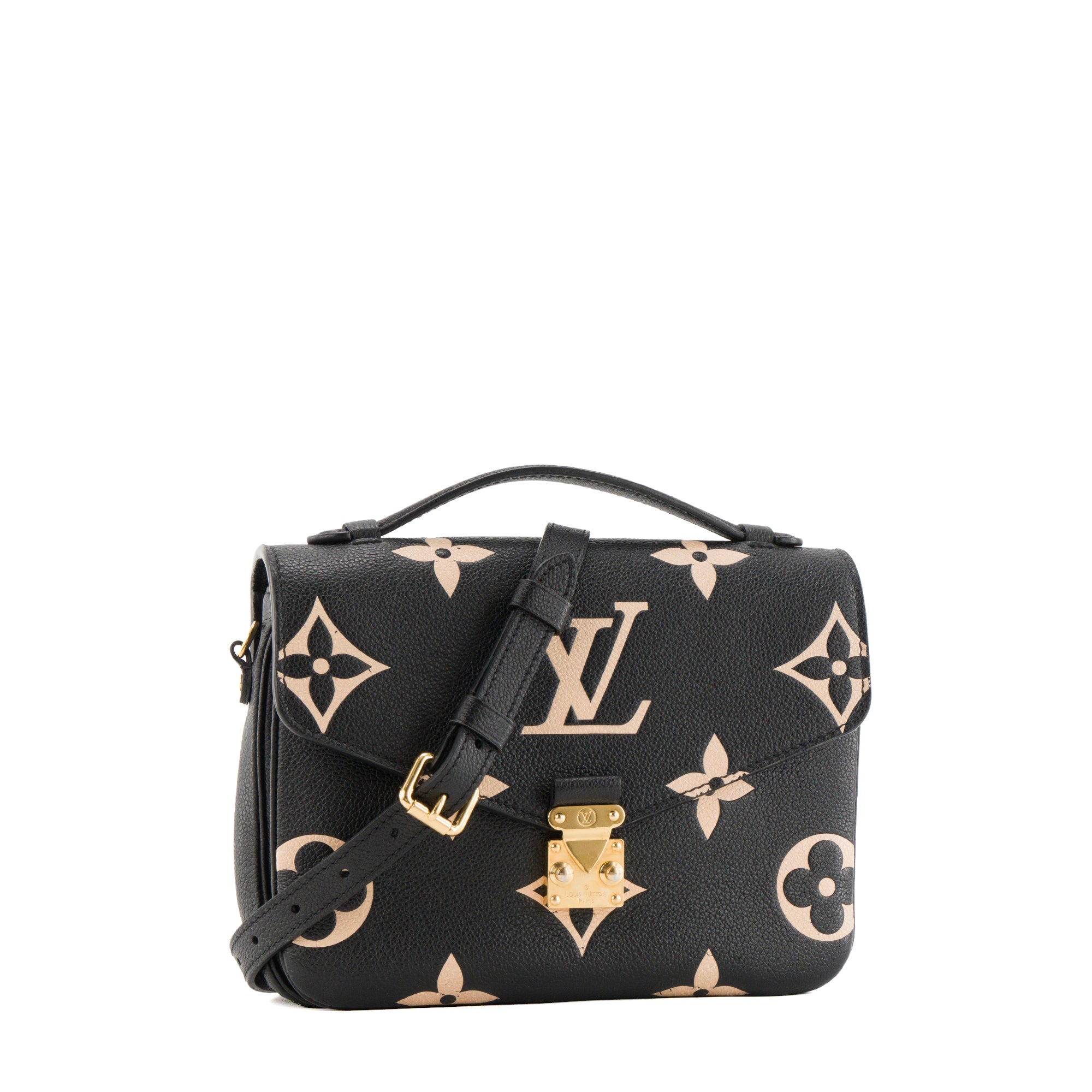 LOUIS VUITTON - Sac à bandoulière Métis Louis Vuitton en cuir bicolore noir et beige