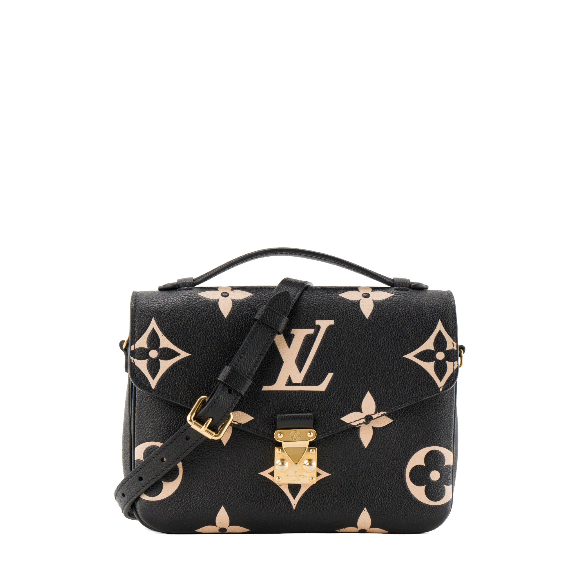 LOUIS VUITTON - Sac à bandoulière Métis Louis Vuitton en cuir bicolore noir et beige