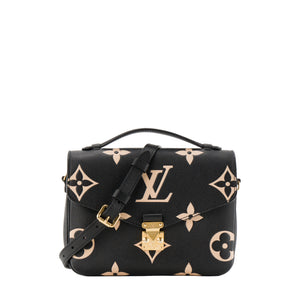 LOUIS VUITTON - Sac à bandoulière Métis Louis Vuitton en cuir bicolore noir et beige