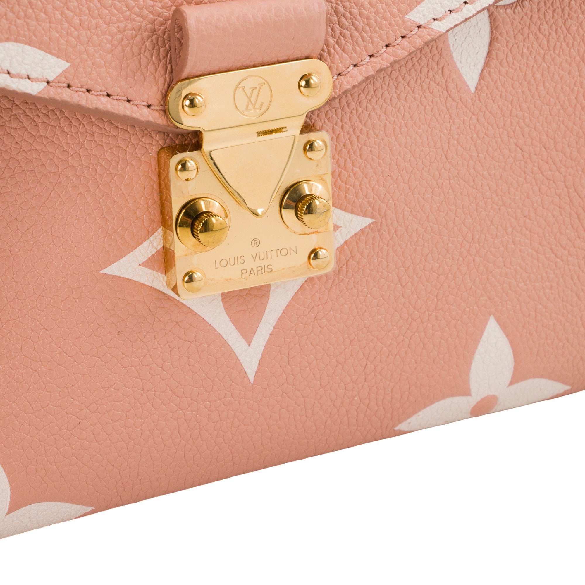 LOUIS VUITTON - Sac à bandoulière Métis Louis Vuitton en cuir embossé monogrammé rose