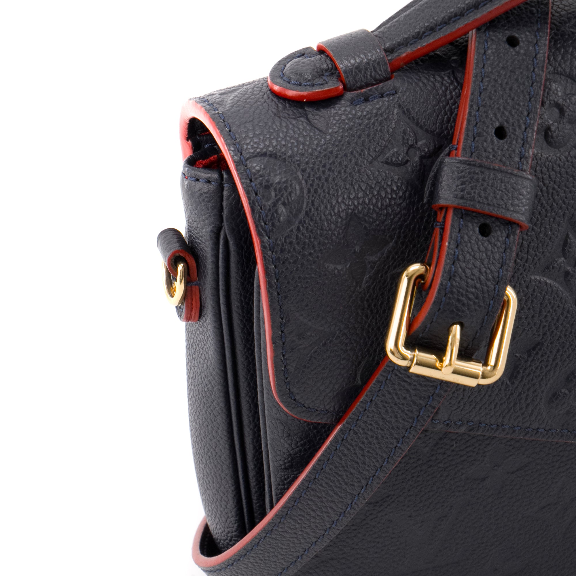 LOUIS VUITTON - Sac à bandoulière Métis Louis Vuitton en cuir empreinte bleu marine