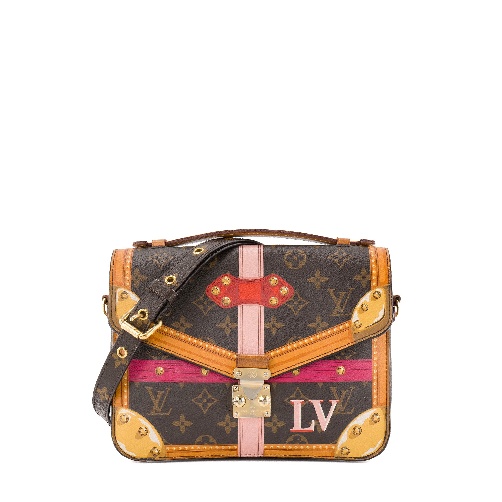 LOUIS VUITTON - Sac à bandoulière Métis Louis Vuitton en toile enduite monogrammée édition limitée Trunk