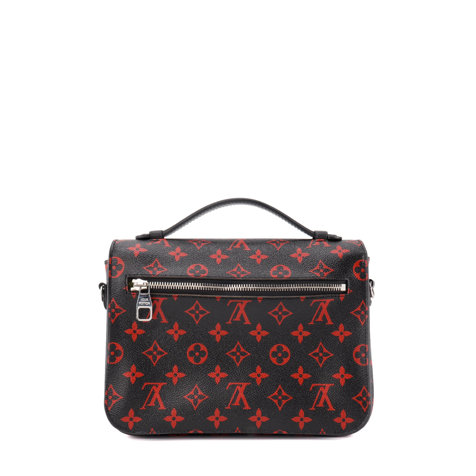 LOUIS VUITTON - Sac à bandoulière Métis Louis Vuitton en toile enduite monogrammée noire et rouge édition limitée Infrarouge