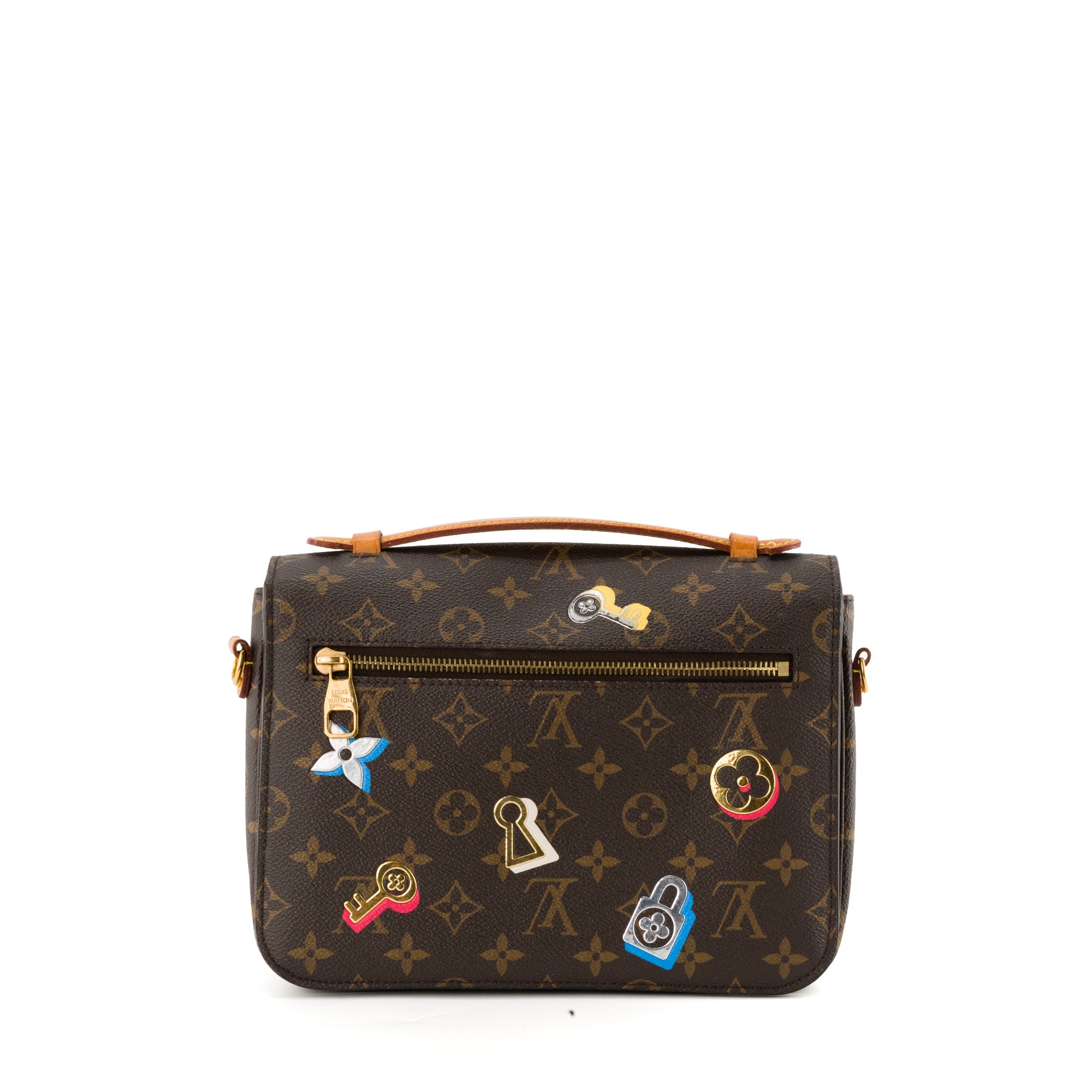 LOUIS VUITTON - Sac à bandoulière Métis Love Lock Louis Vuitton en toile enduite monogrammée édition limitée