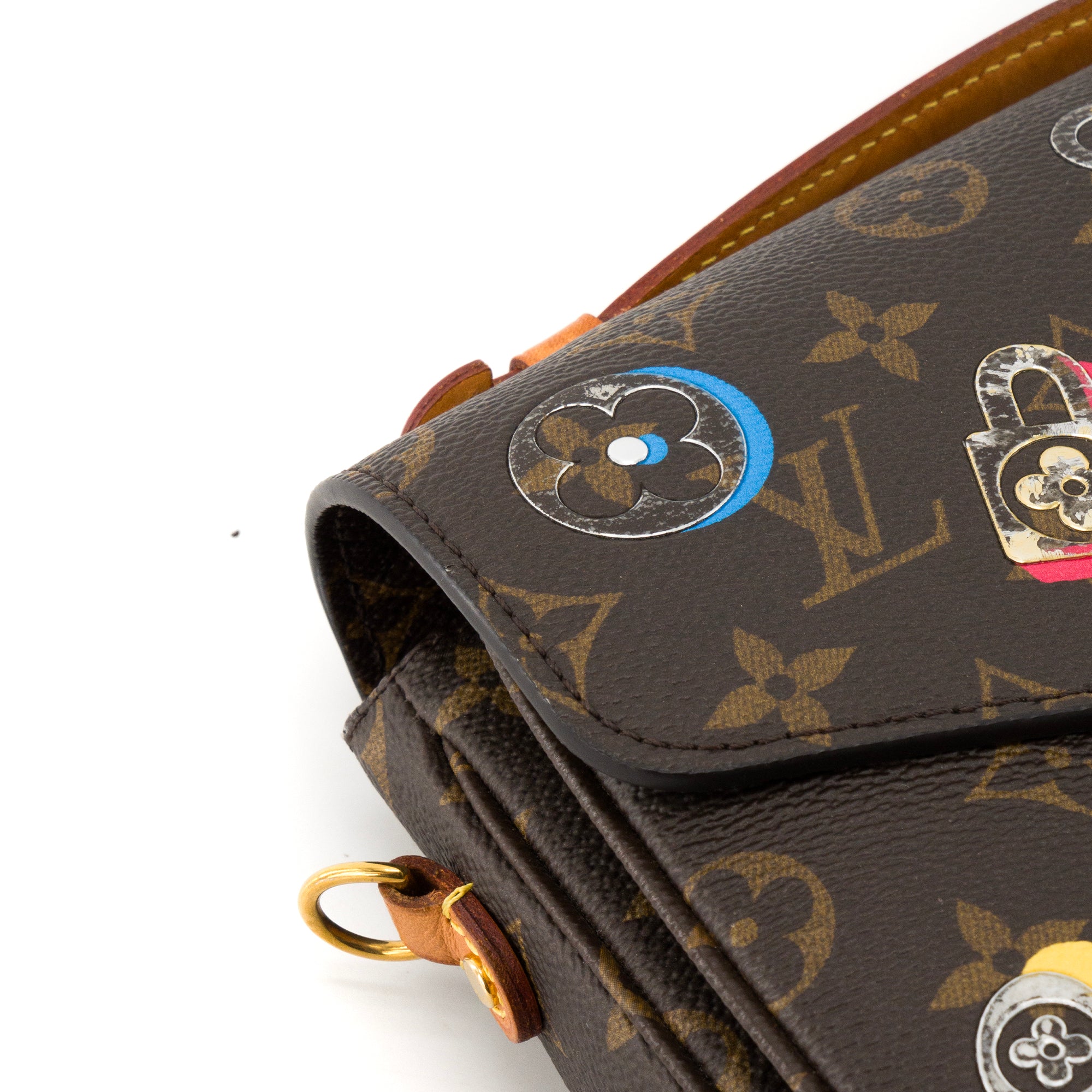 LOUIS VUITTON - Sac à bandoulière Métis Love Lock Louis Vuitton en toile enduite monogrammée édition limitée