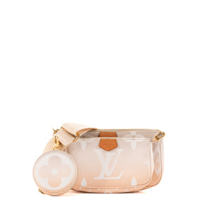LOUIS VUITTON - Sac à bandoulière Multi Pochette Accessoires Louis Vuitton édition limitée By The Pool en toile enduite beige