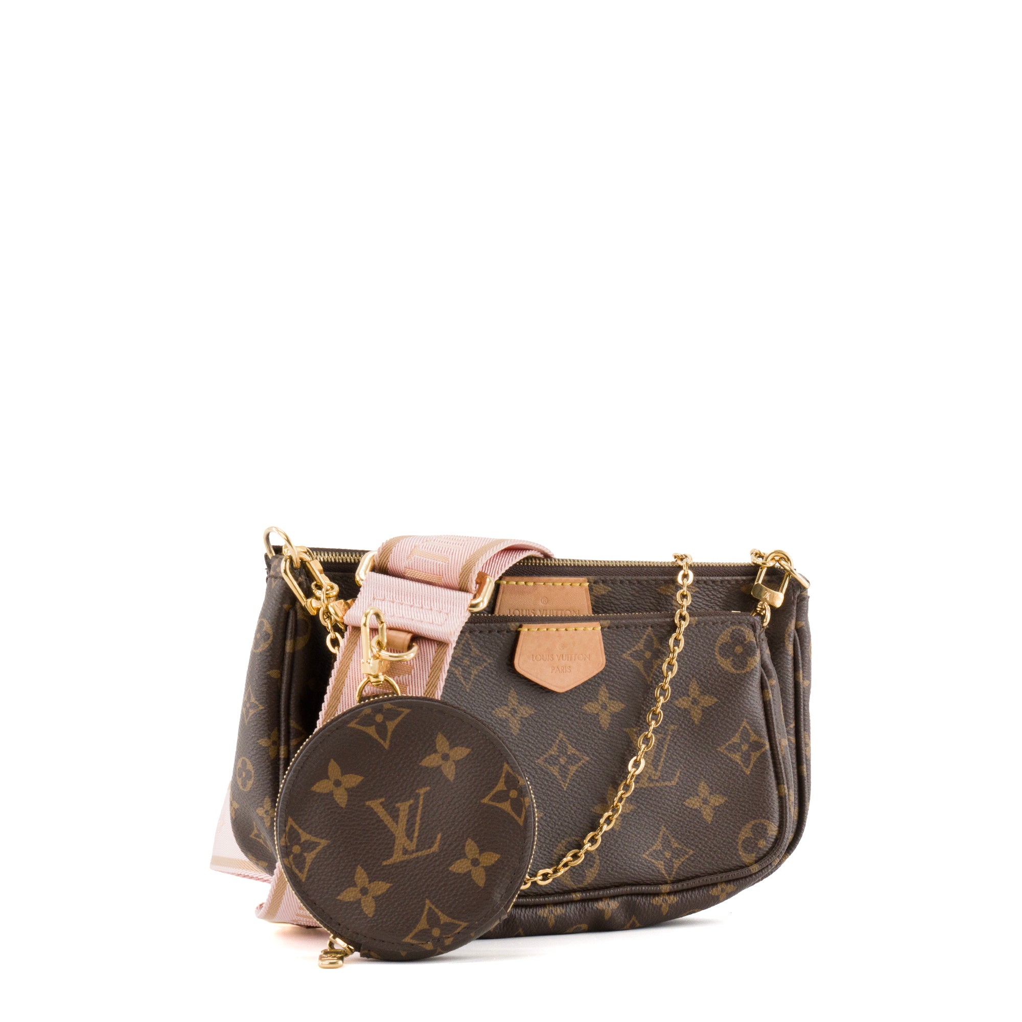 LOUIS VUITTON - Sac à bandoulière Multi Pochette Accessoires Louis Vuitton en toile enduite monogrammée