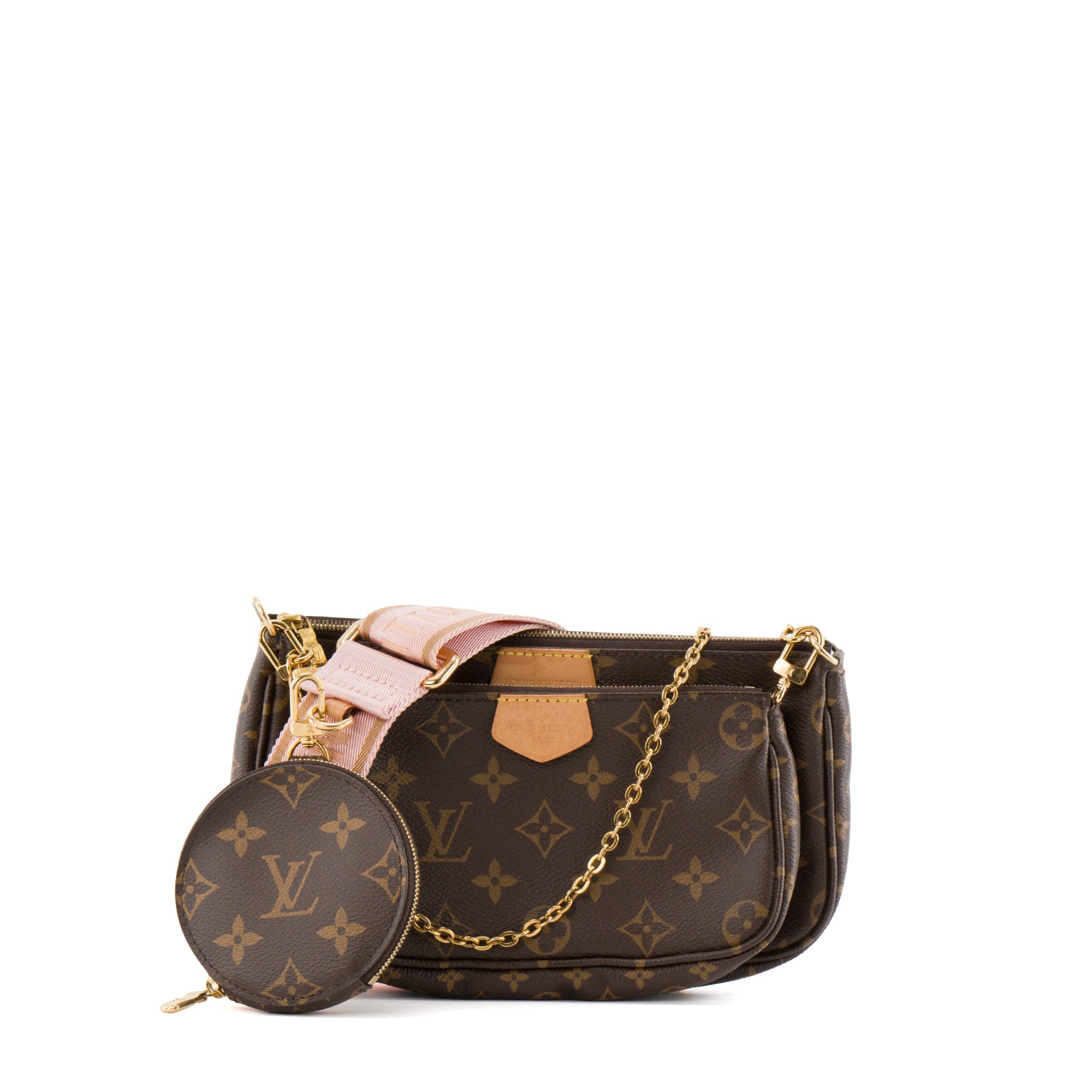 LOUIS VUITTON - Sac à bandoulière Multi Pochette Accessoires Louis Vuitton en toile enduite monogrammée