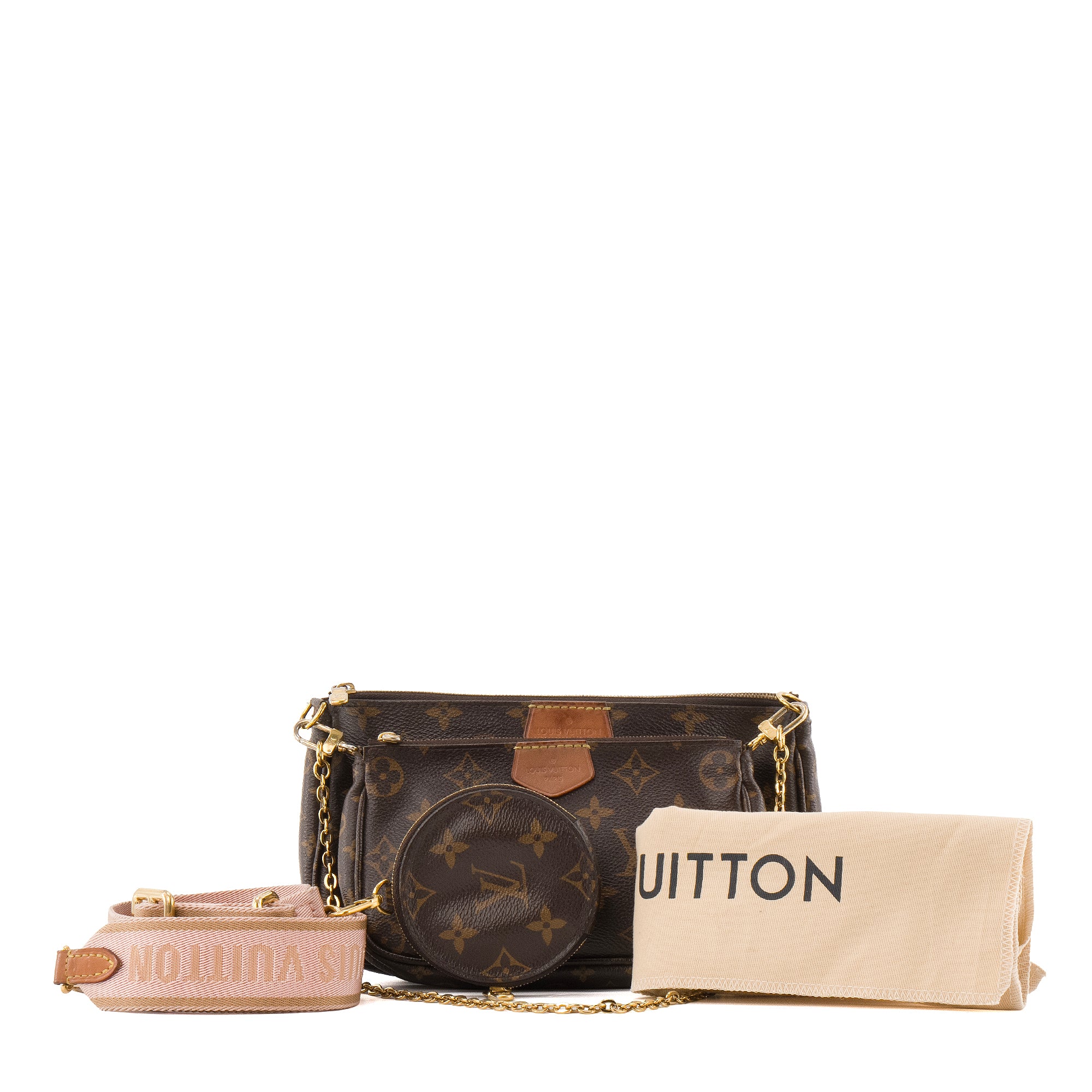 LOUIS VUITTON - Sac à bandoulière Multi-Pochette Accessoires Louis Vuitton en toile enduite monogrammée