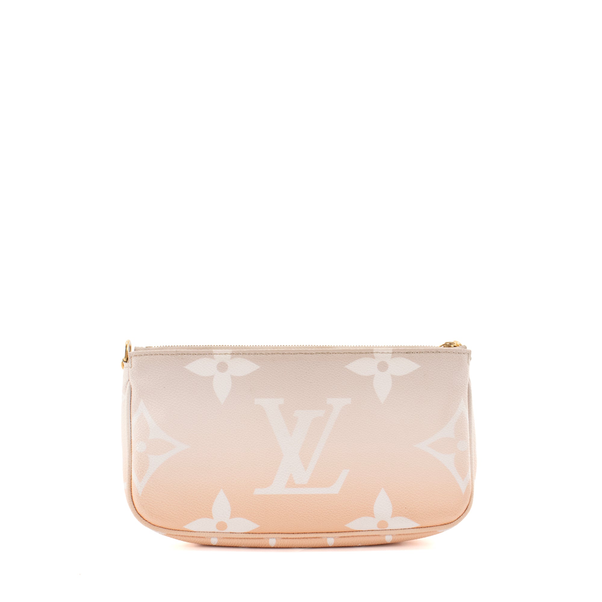 LOUIS VUITTON - Louis Vuitton Limited Edition Multi Pochette Accessoires Shoulder Bag By The Pool in Beige Coated Canvas