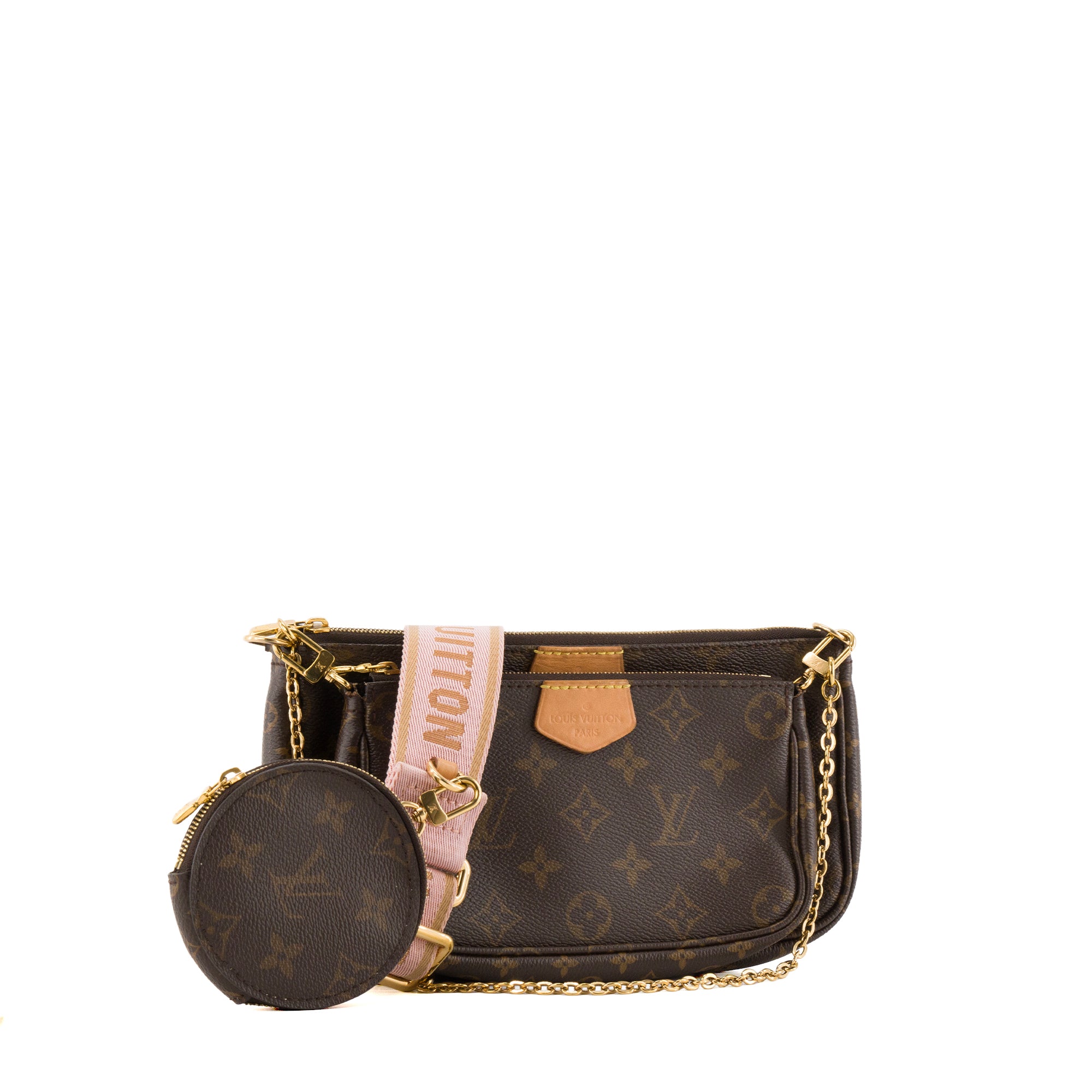 LOUIS VUITTON - Sac à bandoulière Multi Pochettes Accessoires Louis Vuitton en toile enduite monogrammée