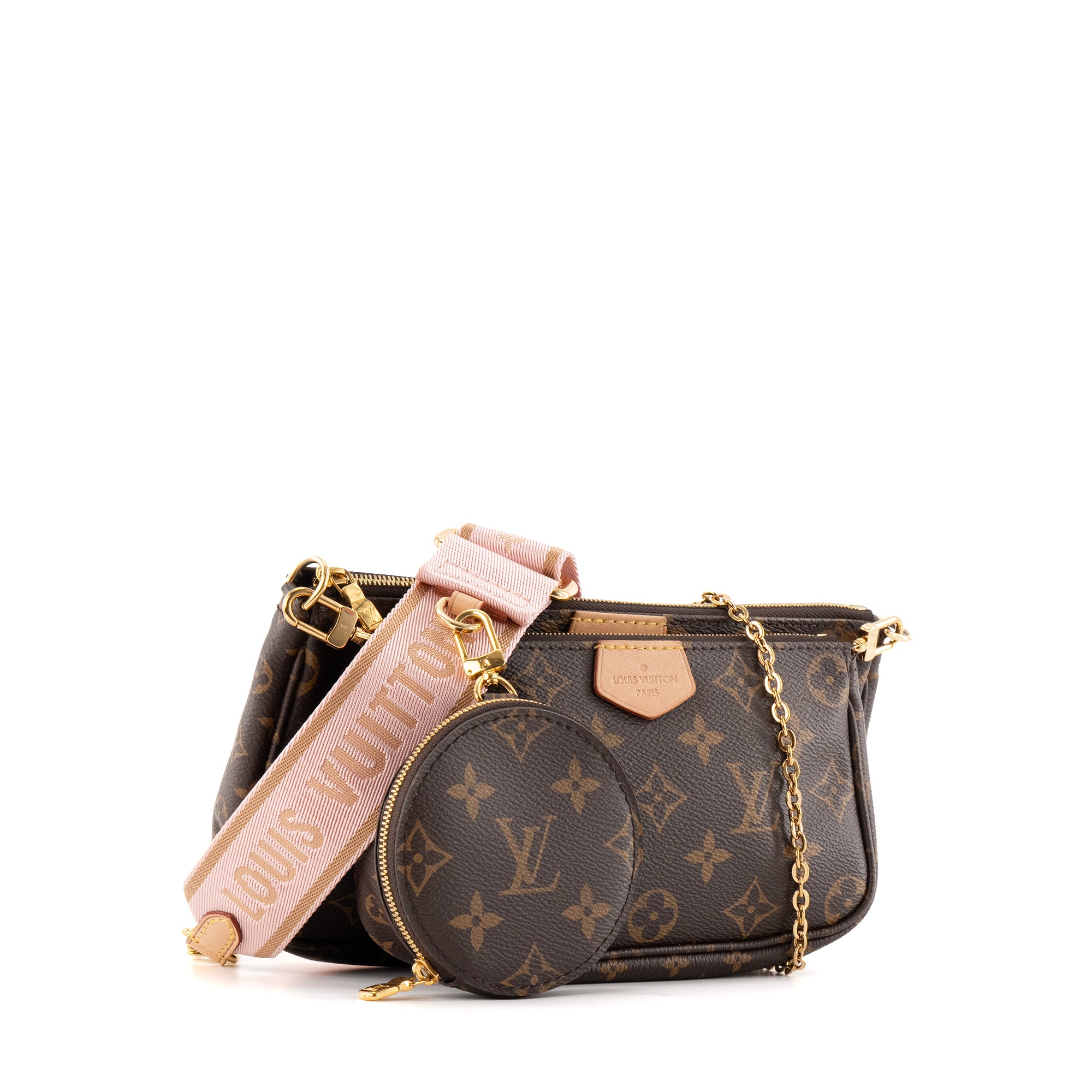 LOUIS VUITTON - Sac à bandoulière Multi pochettes Louis Vuitton en toile enduite monogrammée