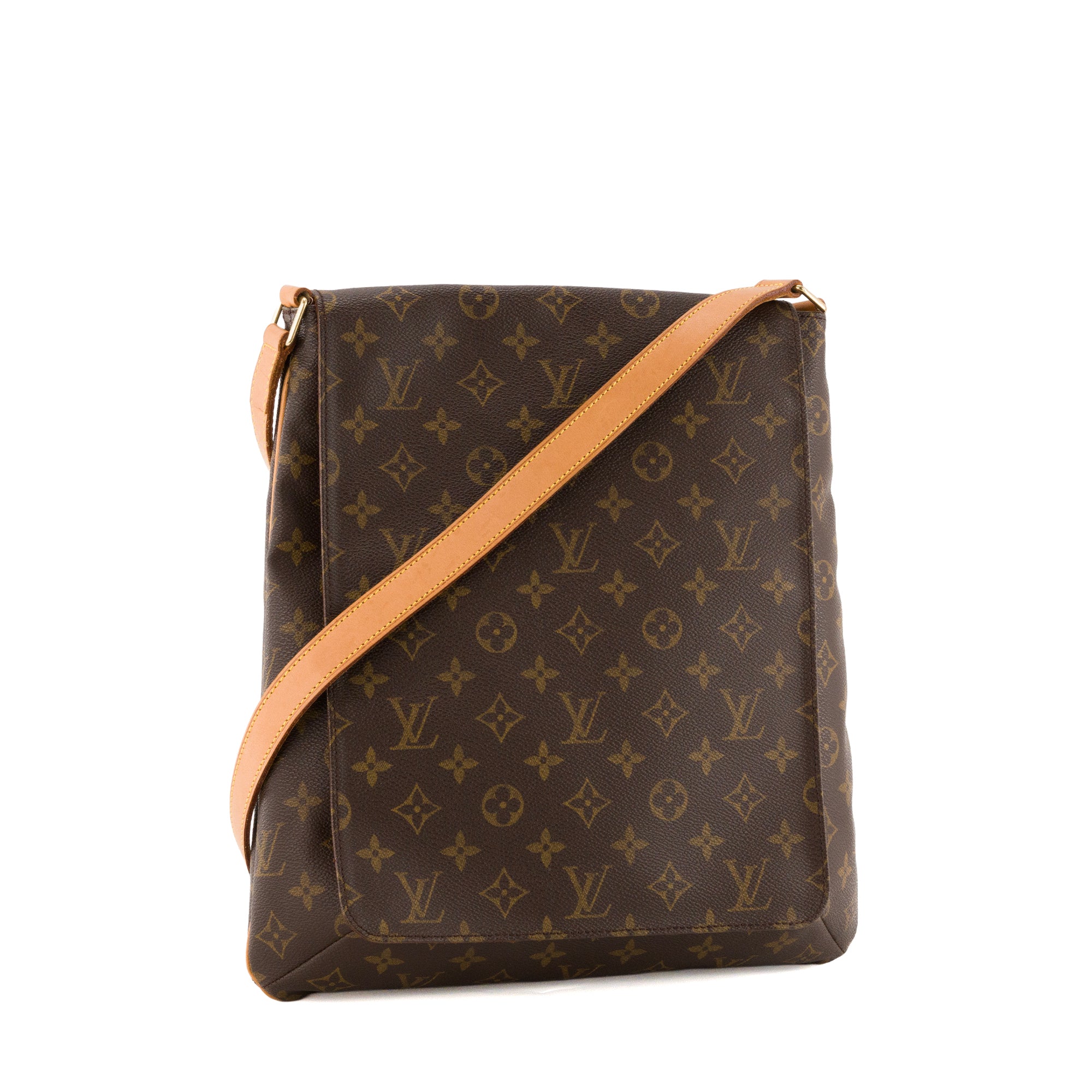 LOUIS VUITTON - Sac à bandoulière Musette Louis Vuitton en toile enduite monogrammée