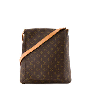 LOUIS VUITTON - Sac à bandoulière Musette Louis Vuitton en toile enduite monogrammée