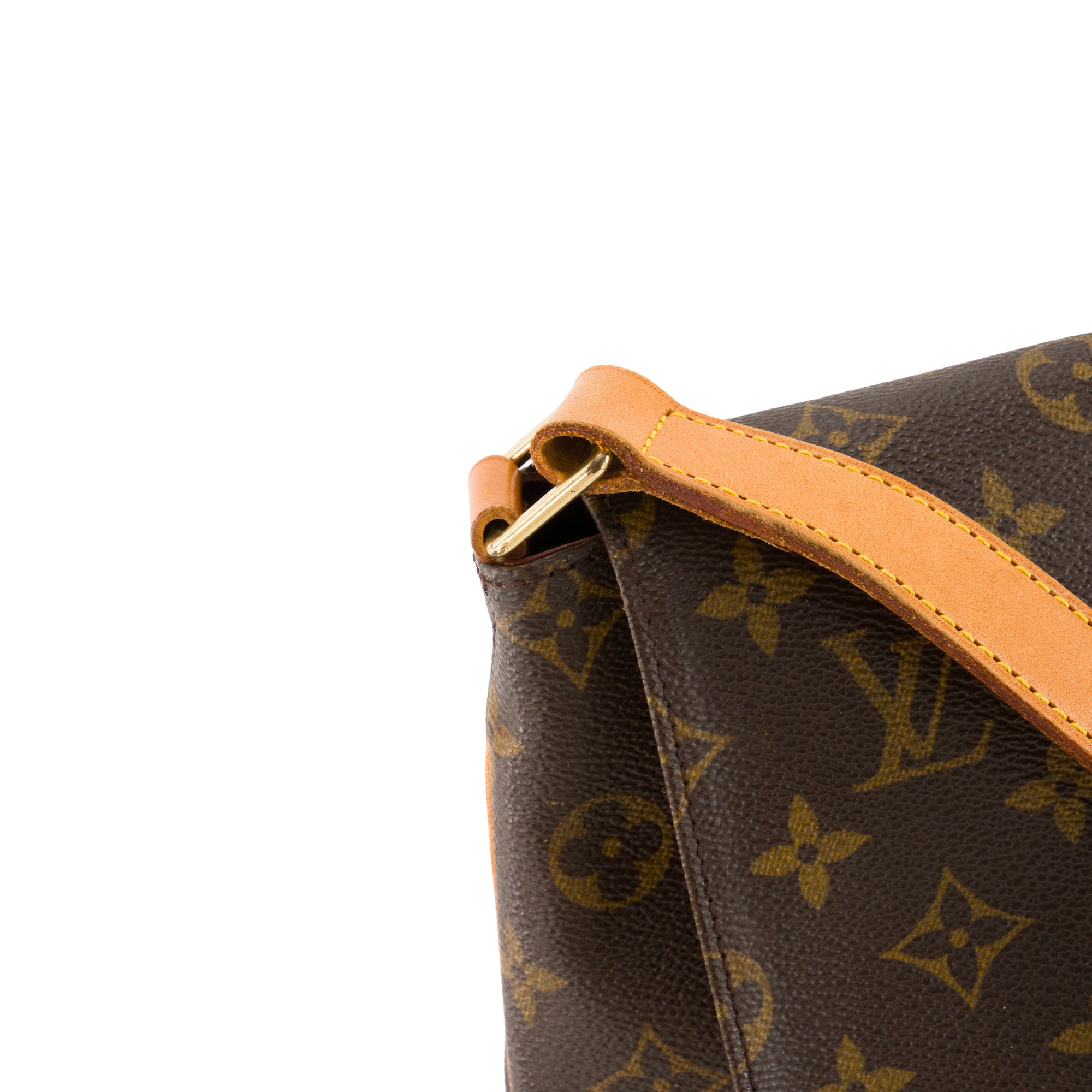 LOUIS VUITTON - Sac à bandoulière Musette GM Louis Vuitton en toile enduite monogrammée
