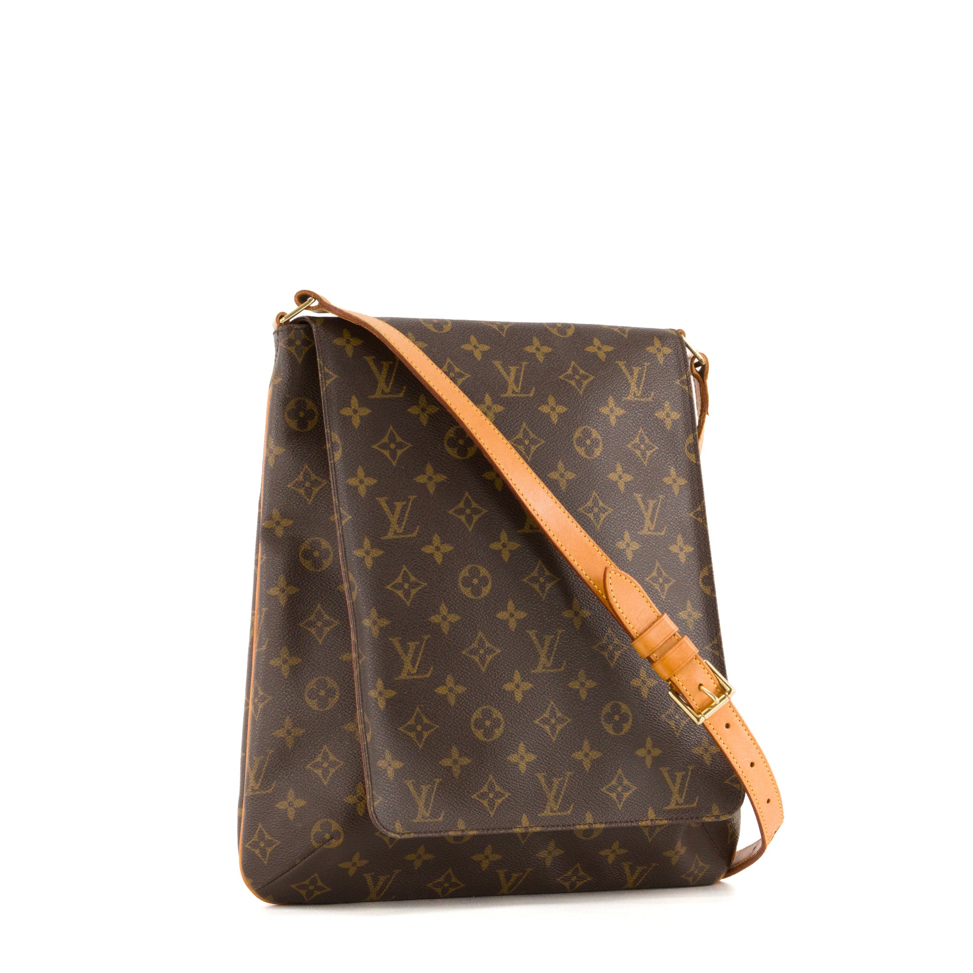 LOUIS VUITTON - Sac à bandoulière Musette GM Louis Vuitton en toile enduite monogrammée