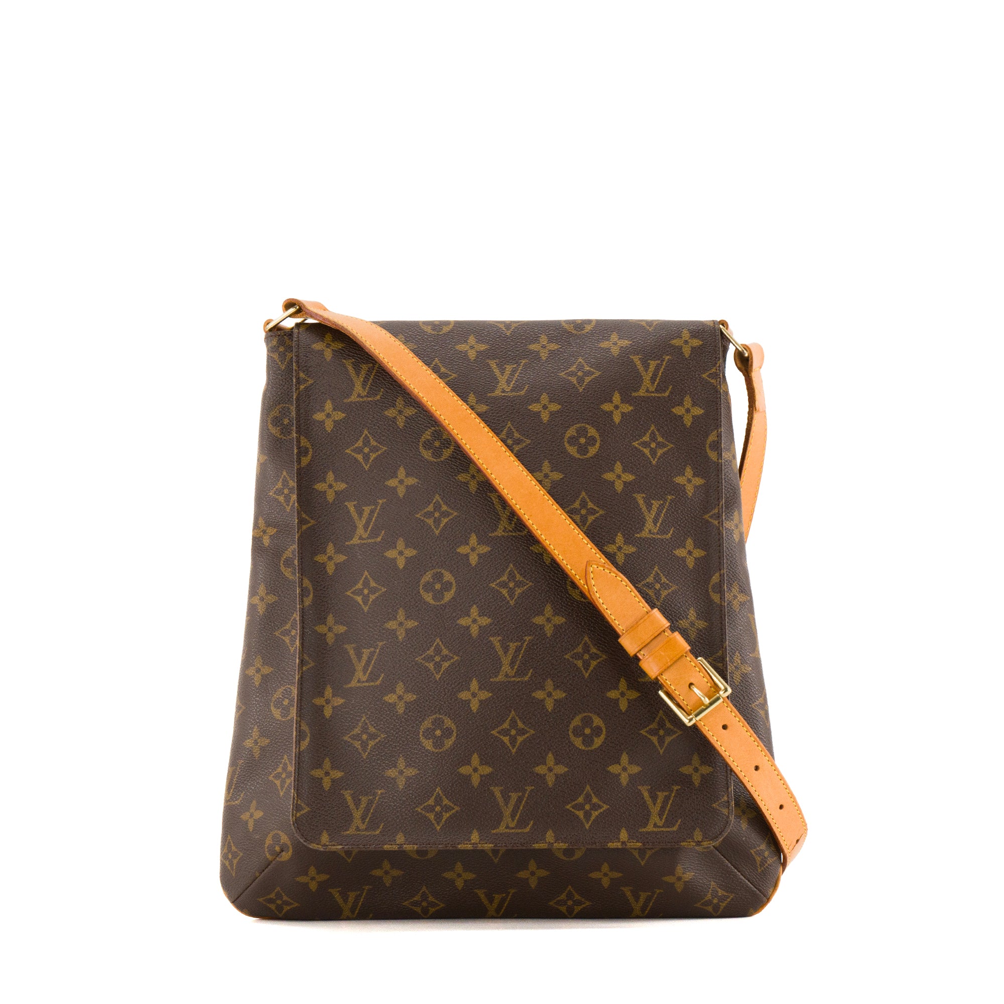 LOUIS VUITTON - Sac à bandoulière Musette GM Louis Vuitton en toile enduite monogrammée