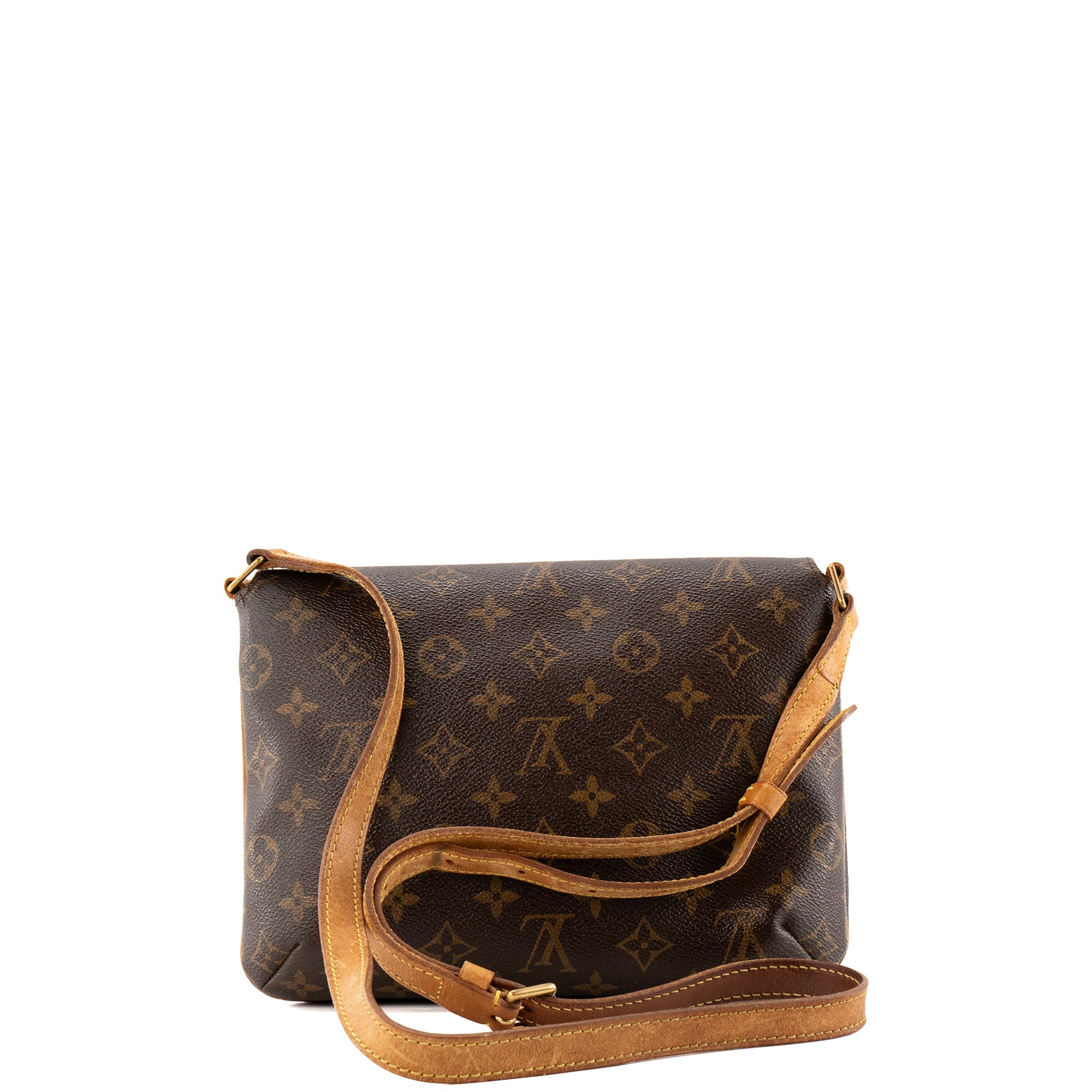 LOUIS VUITTON - Long monogrammed canvas messenger bag