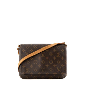 LOUIS VUITTON - Long monogrammed canvas messenger bag