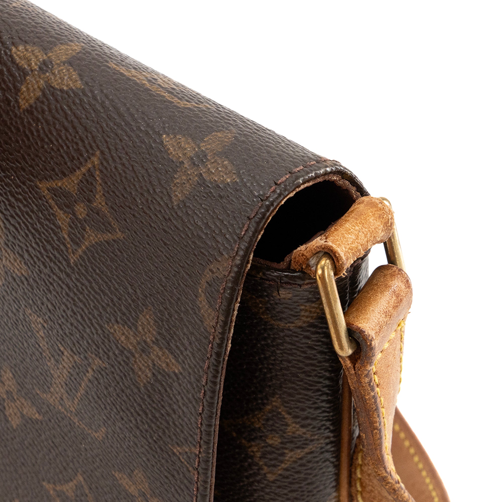 LOUIS VUITTON - Long monogrammed canvas messenger bag