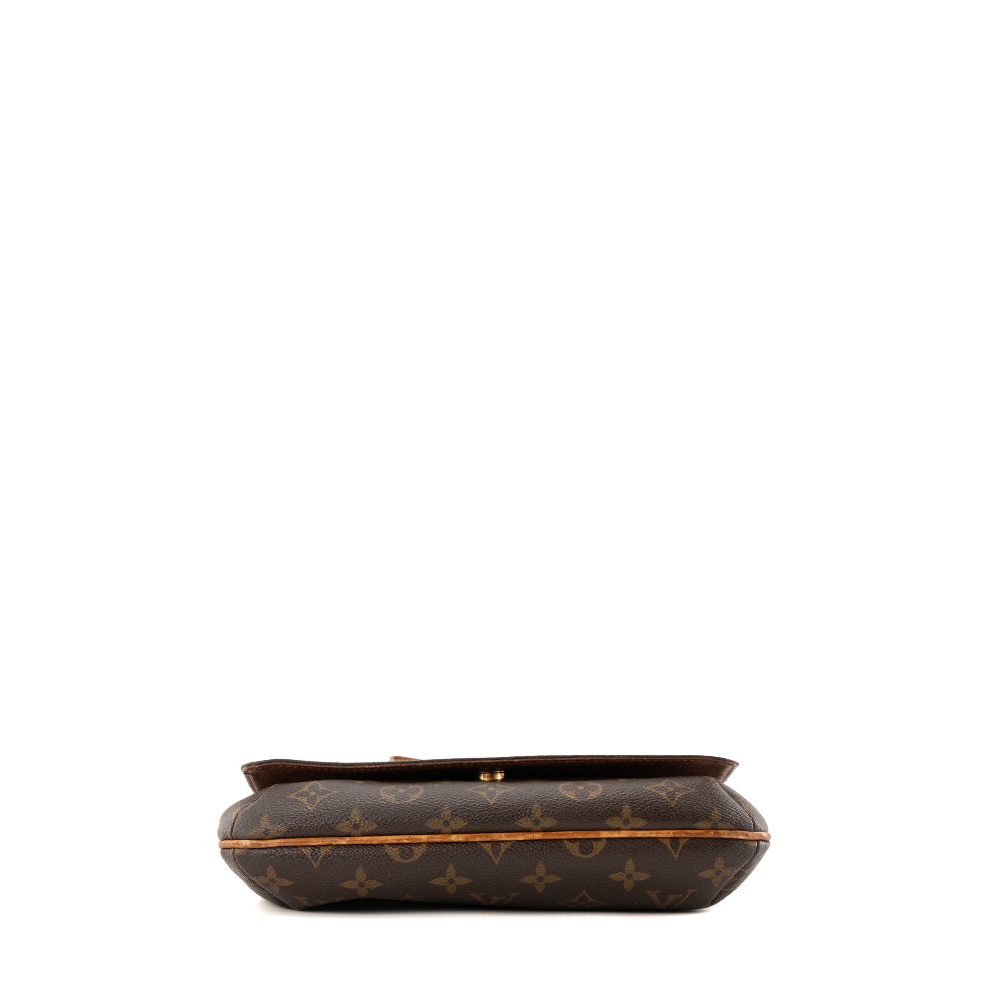 LOUIS VUITTON - Long monogrammed canvas messenger bag