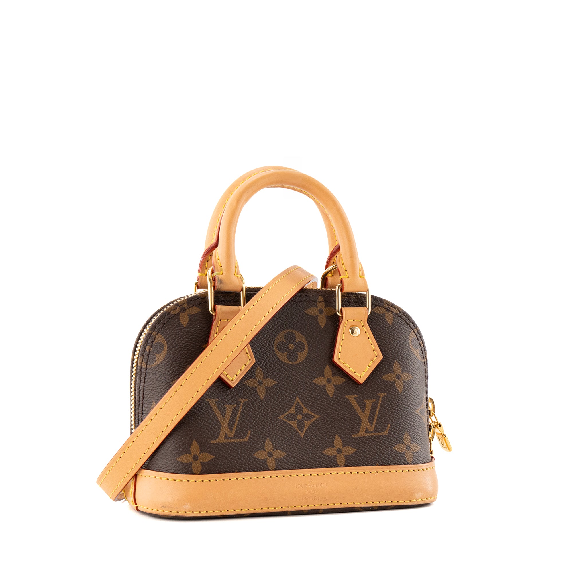 LOUIS VUITTON - Sac à bandoulière Nano Alma Louis Vuitton en toile enduite monogrammée
