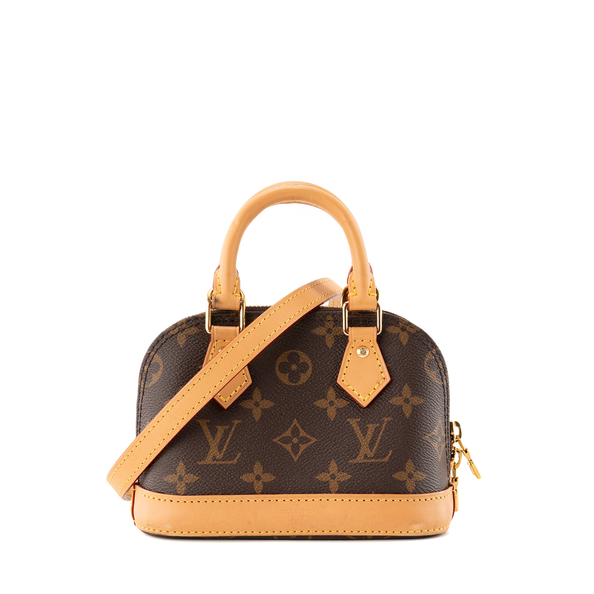 LOUIS VUITTON - Sac à bandoulière Nano Alma Louis Vuitton en toile enduite monogrammée