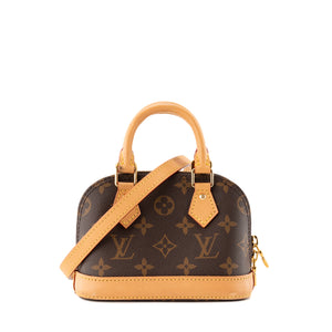 LOUIS VUITTON - Sac à bandoulière Nano Alma Louis Vuitton en toile enduite monogrammée