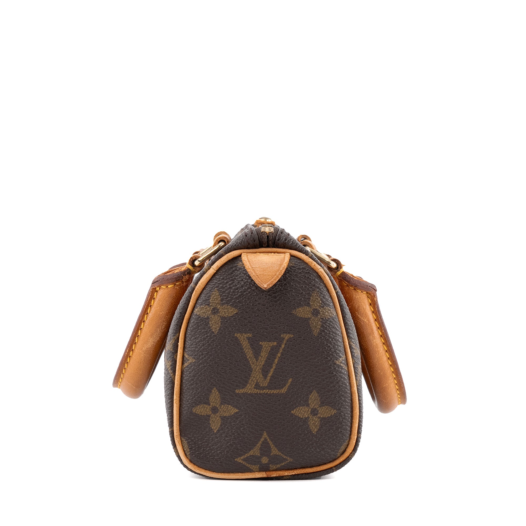 LOUIS VUITTON - Sac à bandoulière Nano Speedy Louis Vuitton en toile enduite monogrammée