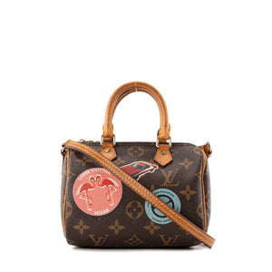 LOUIS VUITTON - Sac à bandoulière Nano Speedy Louis Vuitton en toile enduite monogrammée édition limitée