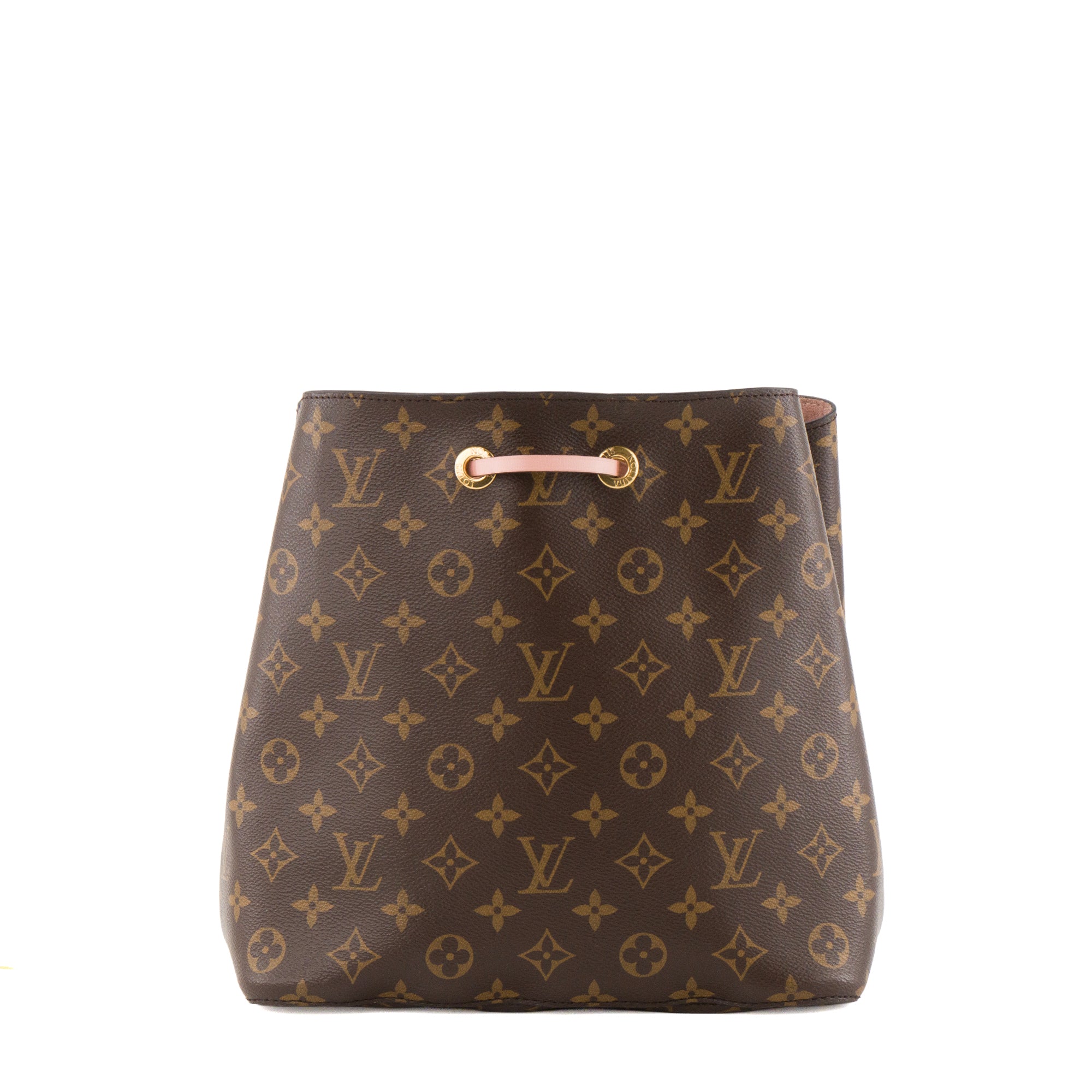 LOUIS VUITTON - Sac à bandoulière Néo Noé Louis Vuitton en toile enduite monogrammée marron et rose