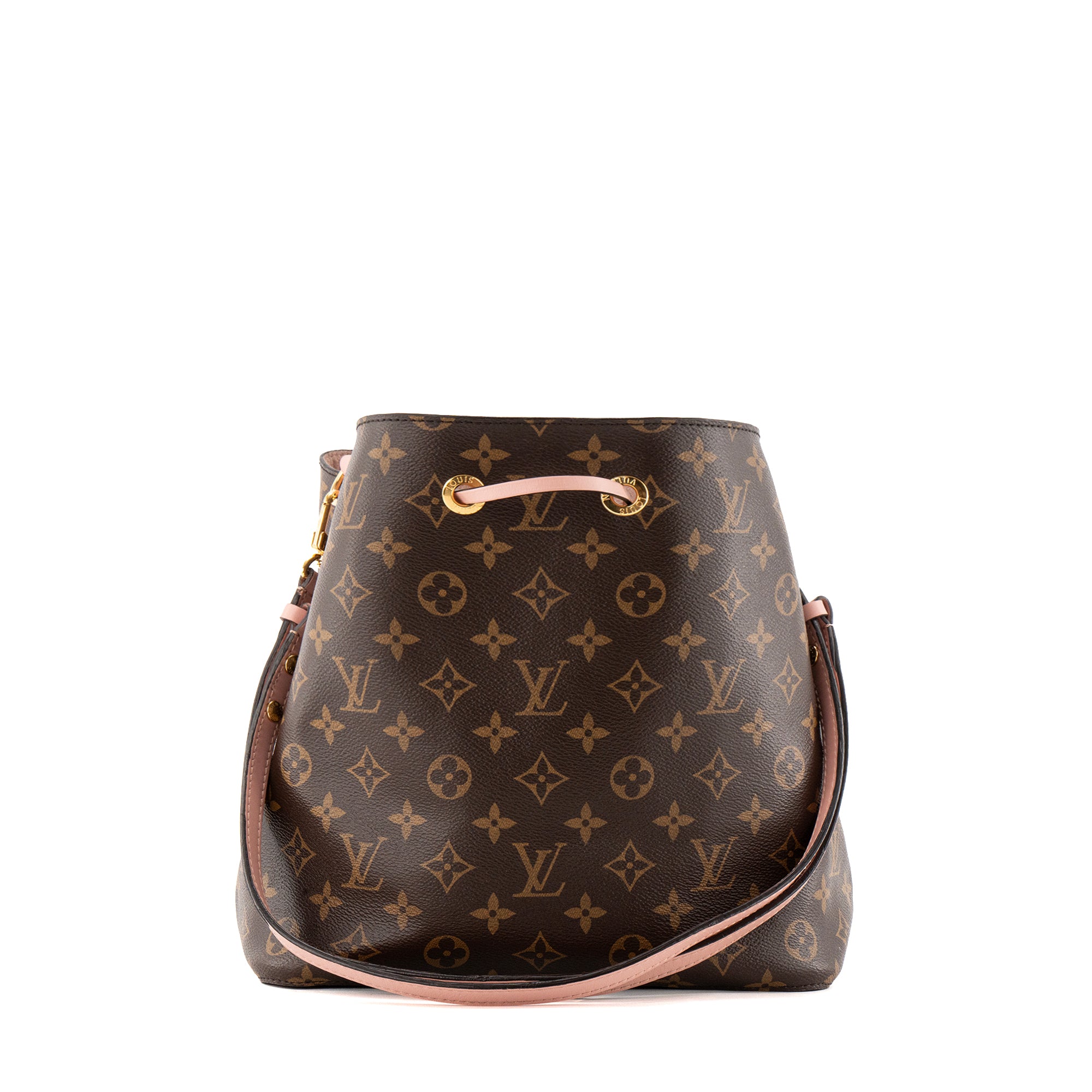LOUIS VUITTON - Sac à bandoulière NeoNoe Louis Vuitton en toile enduite monogrammée et cuir rose