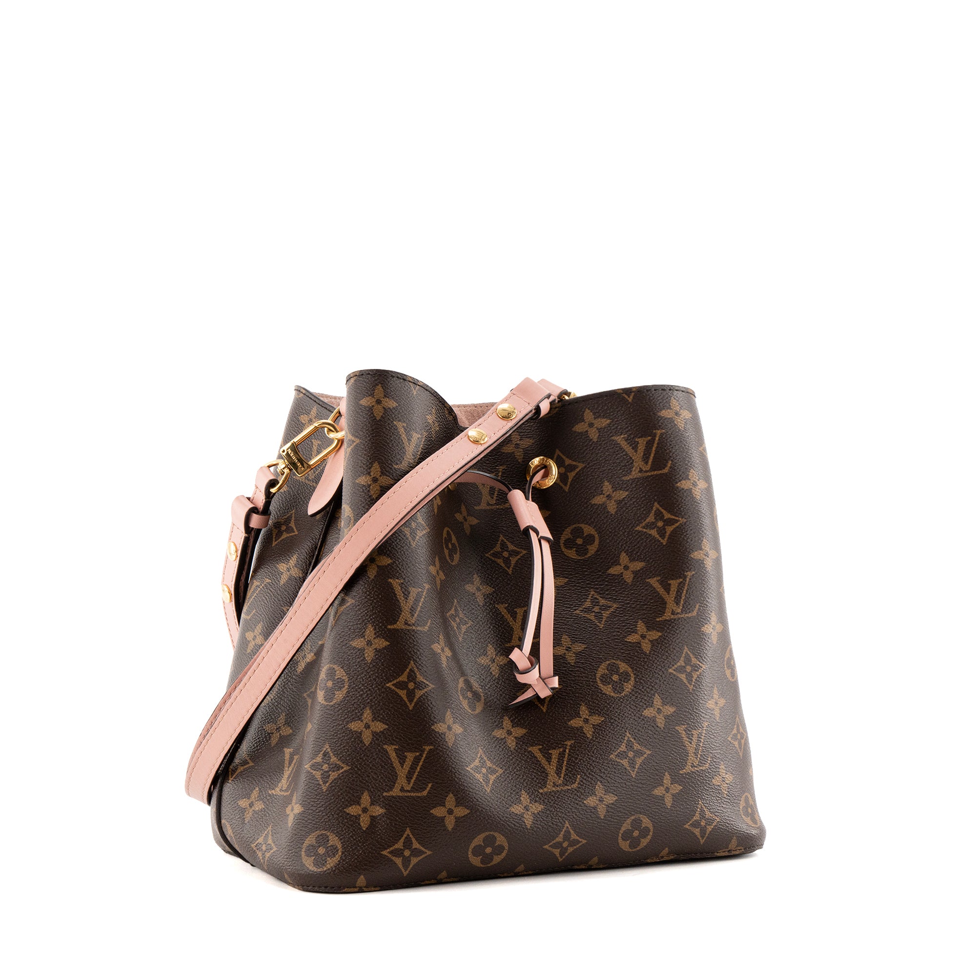 LOUIS VUITTON - Sac à bandoulière NeoNoe Louis Vuitton en toile enduite monogrammée et cuir rose
