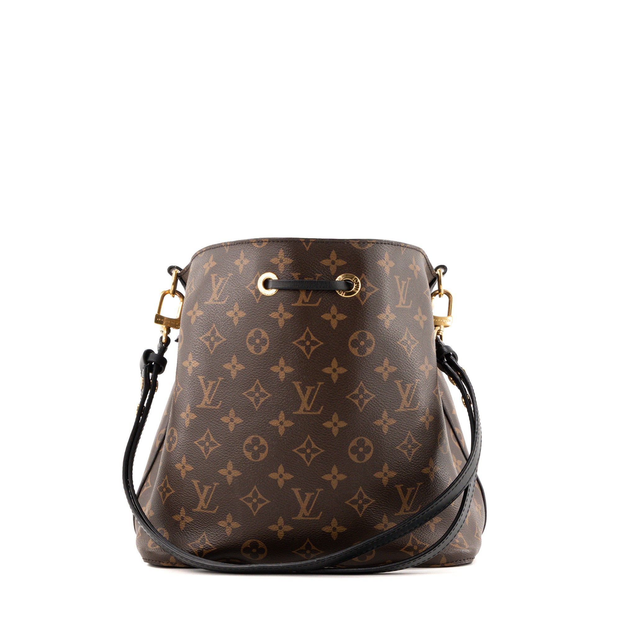 LOUIS VUITTON - Sac à bandoulière NéoNoé Louis Vuitton en toile enduite monogrammée marron et noir