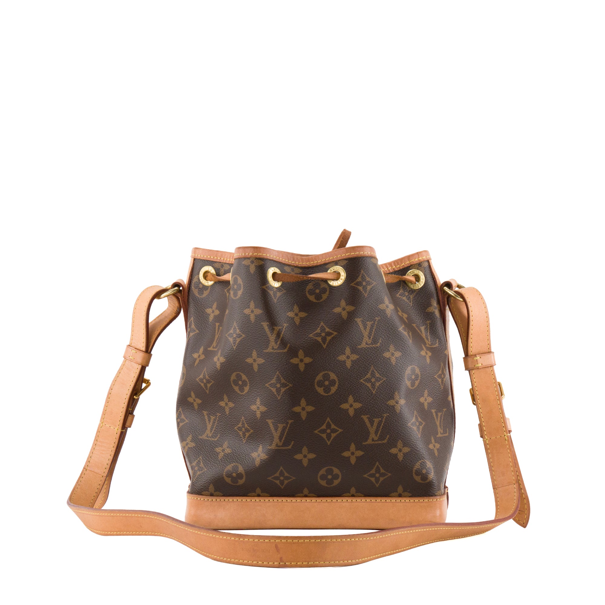 LOUIS VUITTON - Sac à bandoulière Noé BB Louis Vuitton en toile enduite monogrammée marron