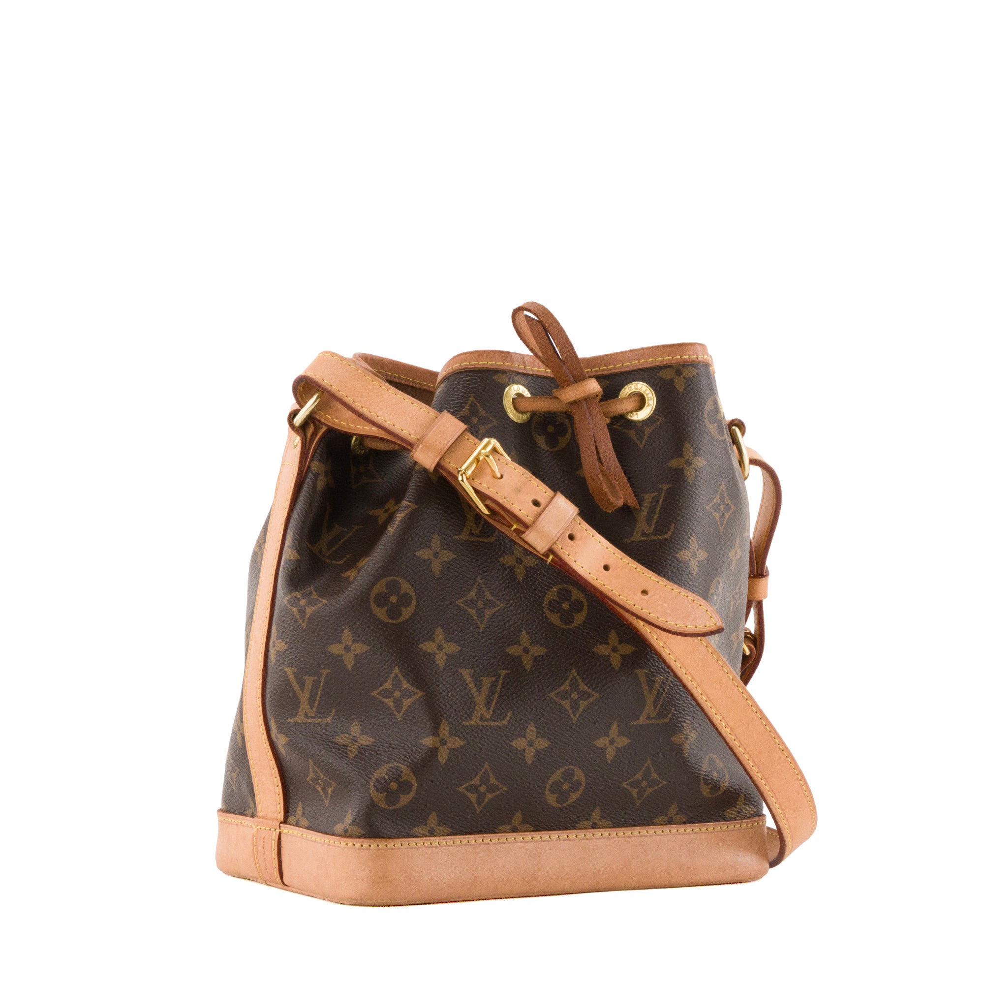 LOUIS VUITTON - Sac à bandoulière Noé BB Louis Vuitton en toile enduite monogrammée marron